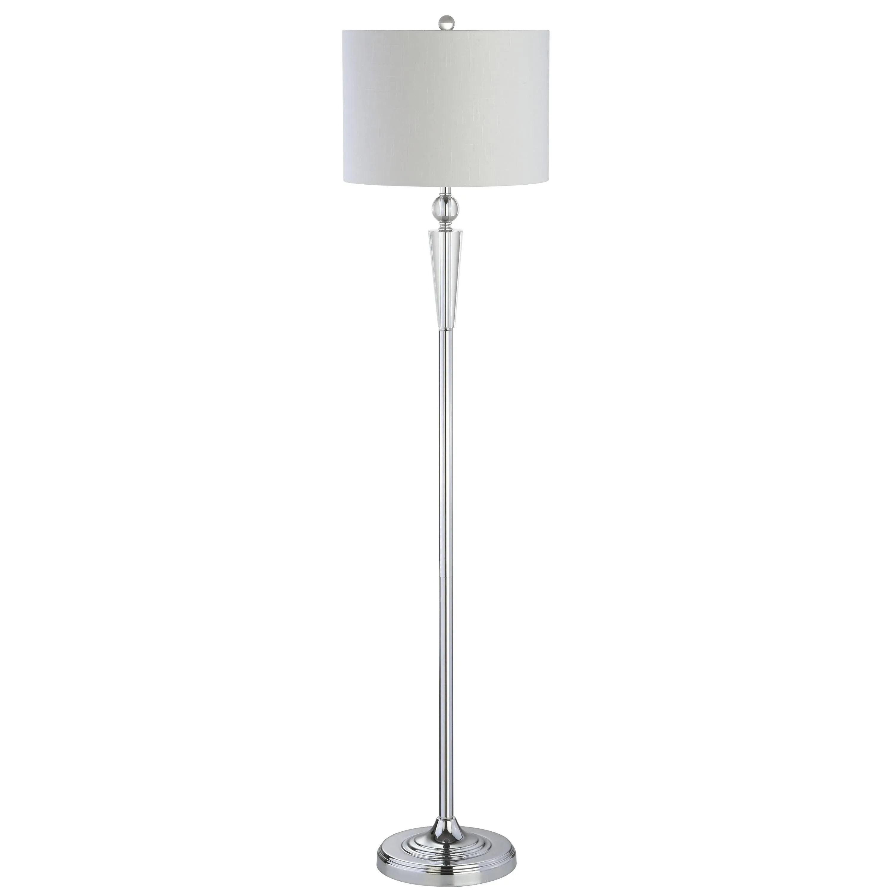 JONATHAN Y Reese Traditional Glam 59.5-in Chrome Shaded Floor Lamp