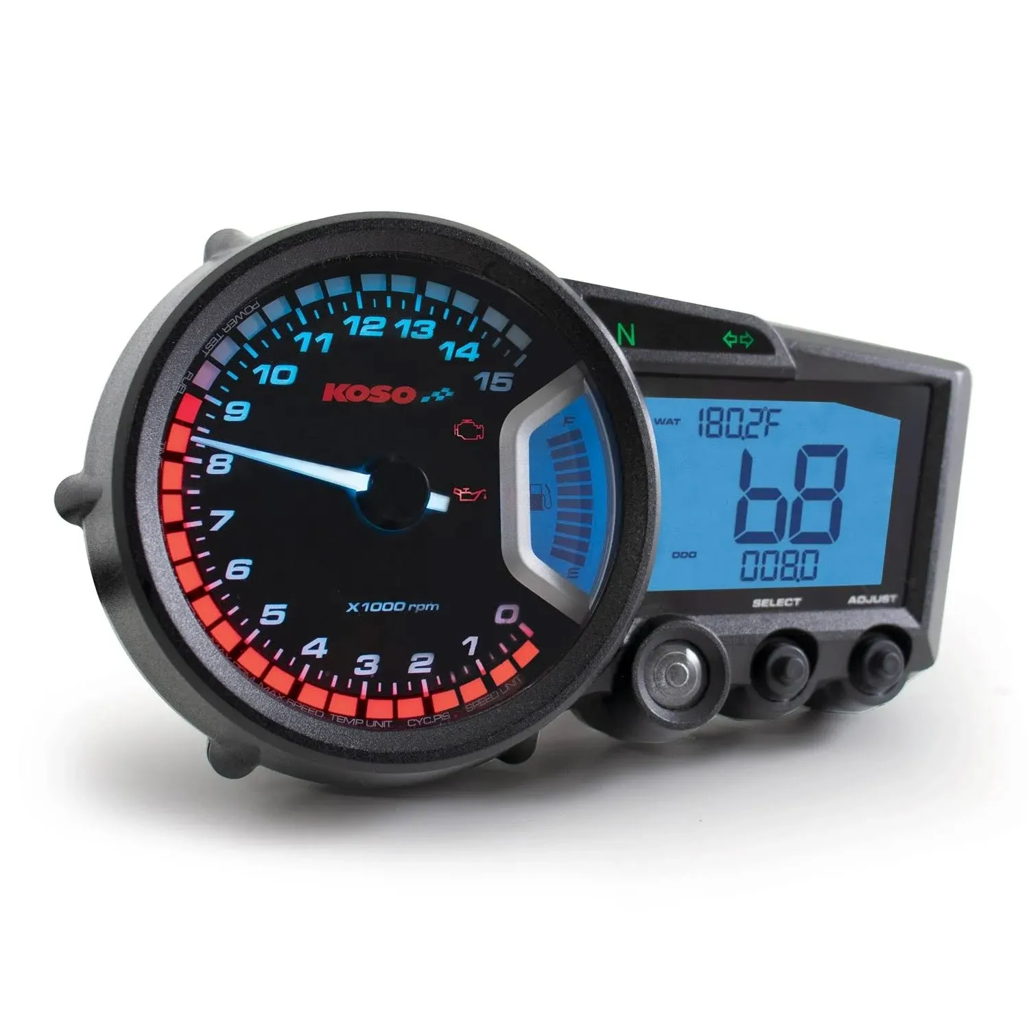 Koso North America RX-2 GP-Style Speedometer - BA010001