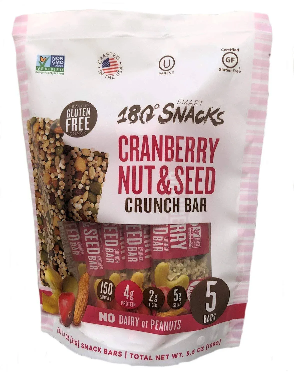 180 Snacks Fruit Nut & Seed Crunch Bar