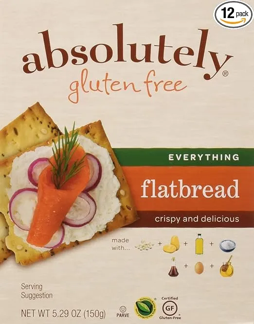 Absolutely Gluten Free Everything Flatbread - Case of 12/5.29 oz