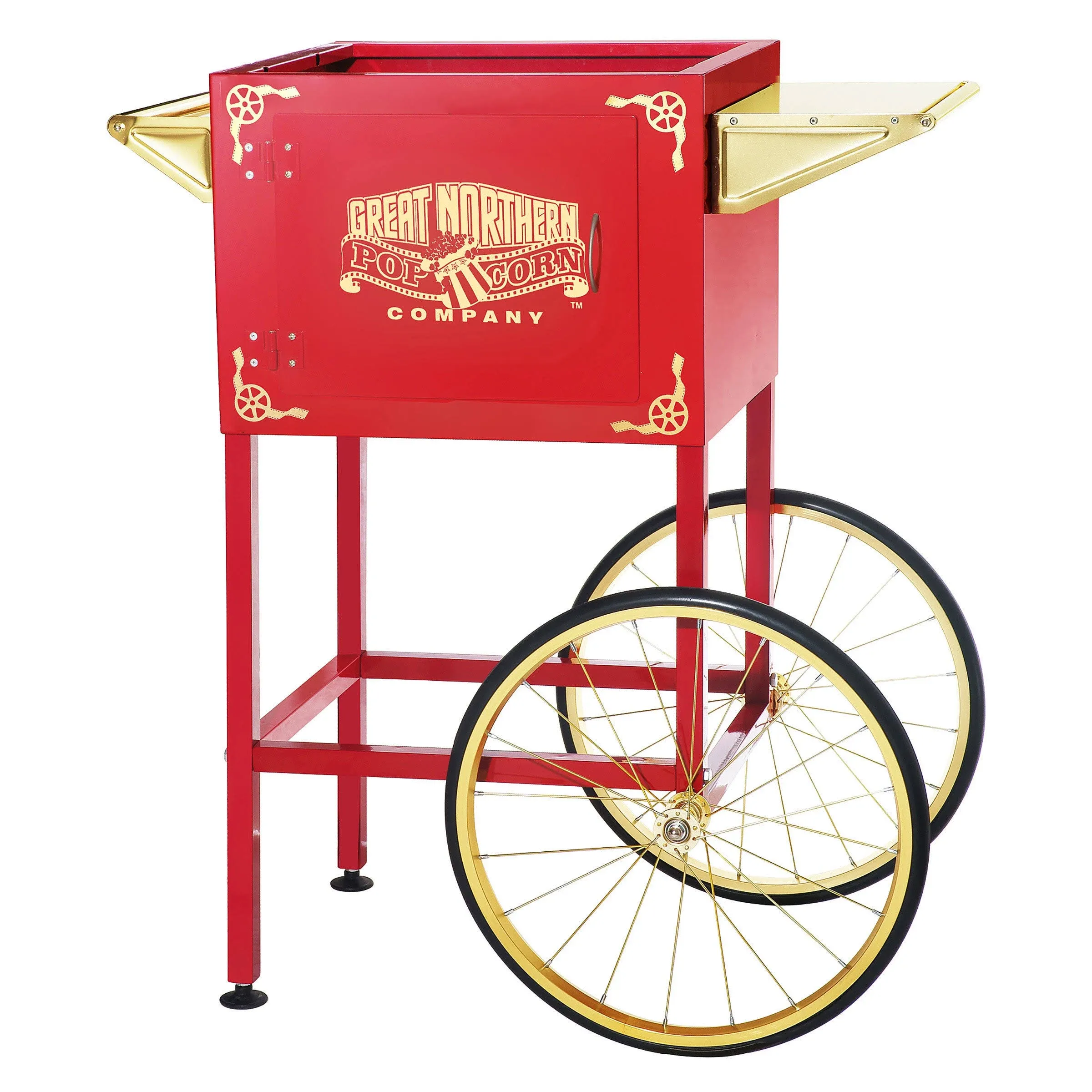 Great Northern Popcorn Machine Cart- Red Roosevelt Replacement Cart for 8 Ounce Poppers