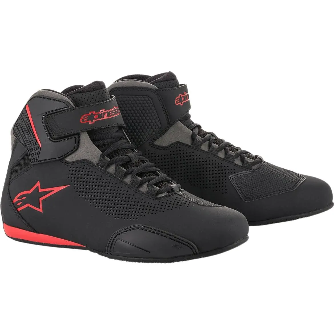 Alpinestars Sektor Vented Black/Gray/Red Shoes 12