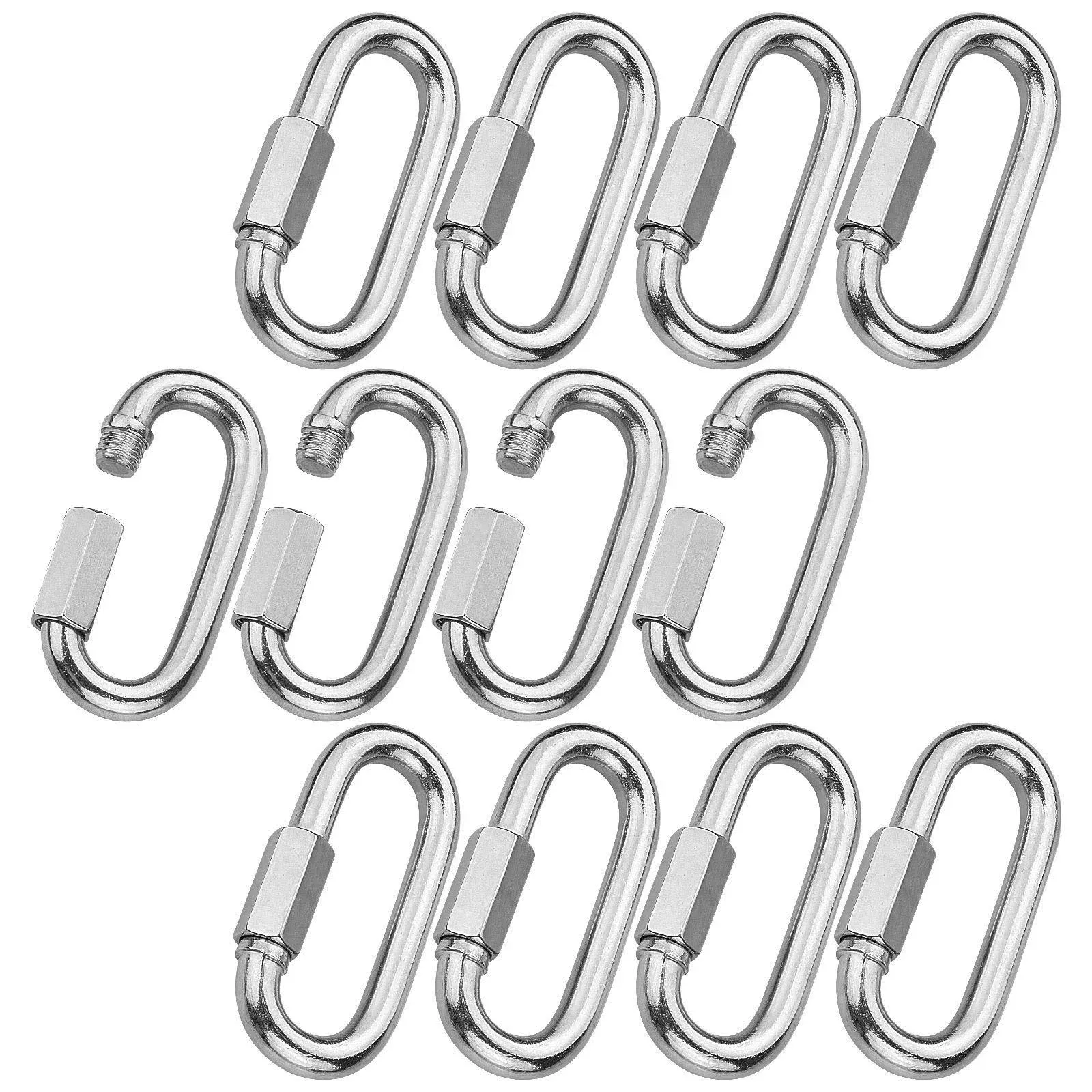 12Pack Stainless Steel Quick Link M8 5/16 Inch Quick Chain Links Connector, Heav