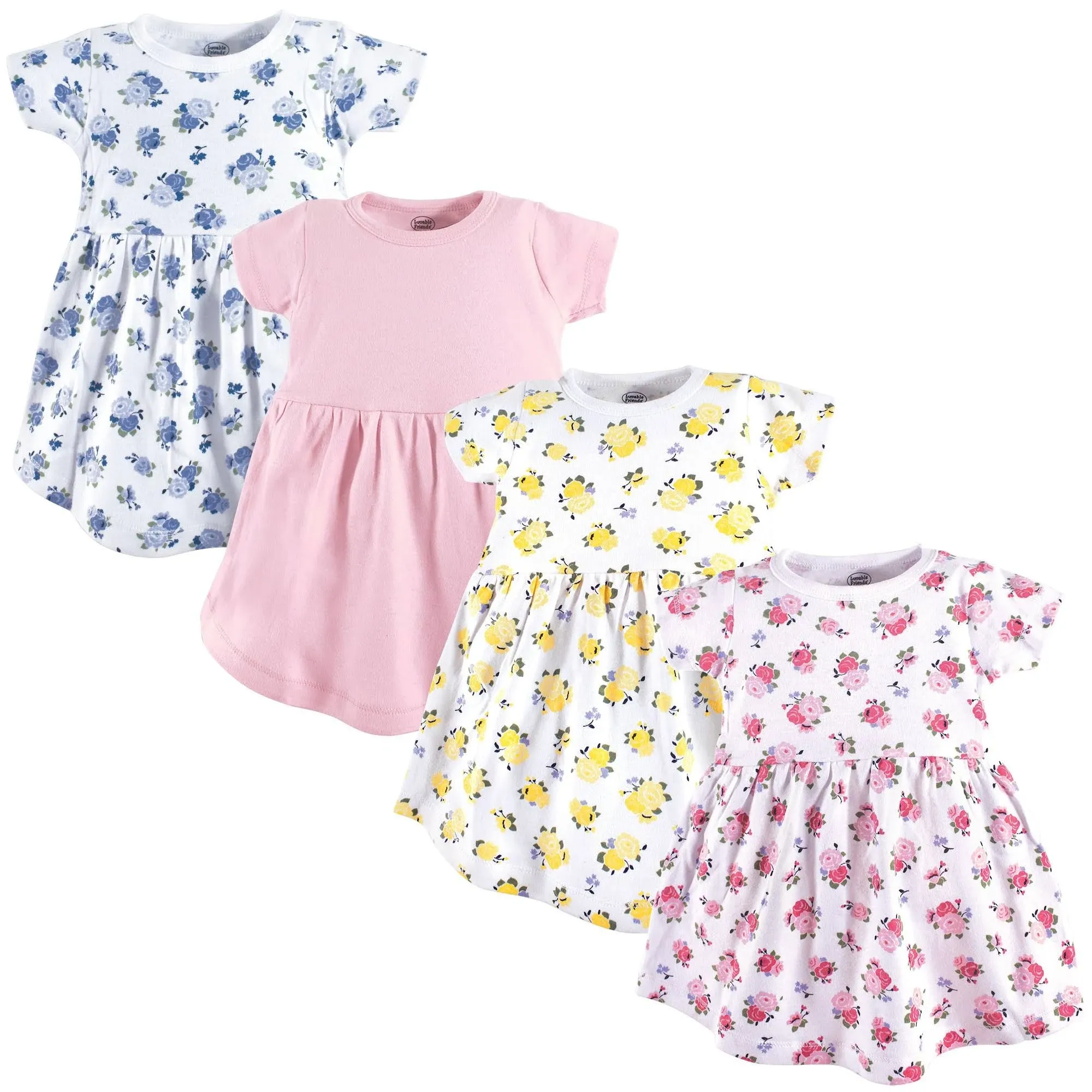 Luvable Friends Baby Girls' Cotton Dress