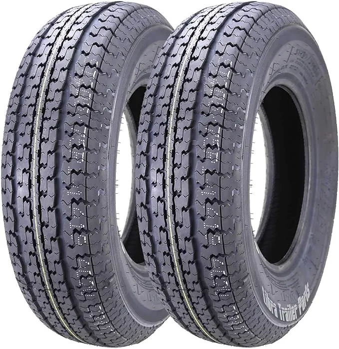 Set 2 Trailer Tires ST205/75R14 8PR Load Range D Steel Belted