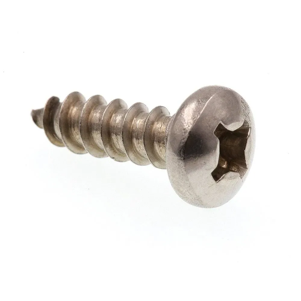 Sheet Metal Screw Self-Tap Pan Head Phil Dr #12 X 3/4in 18-8 Stainless Steel 100PK