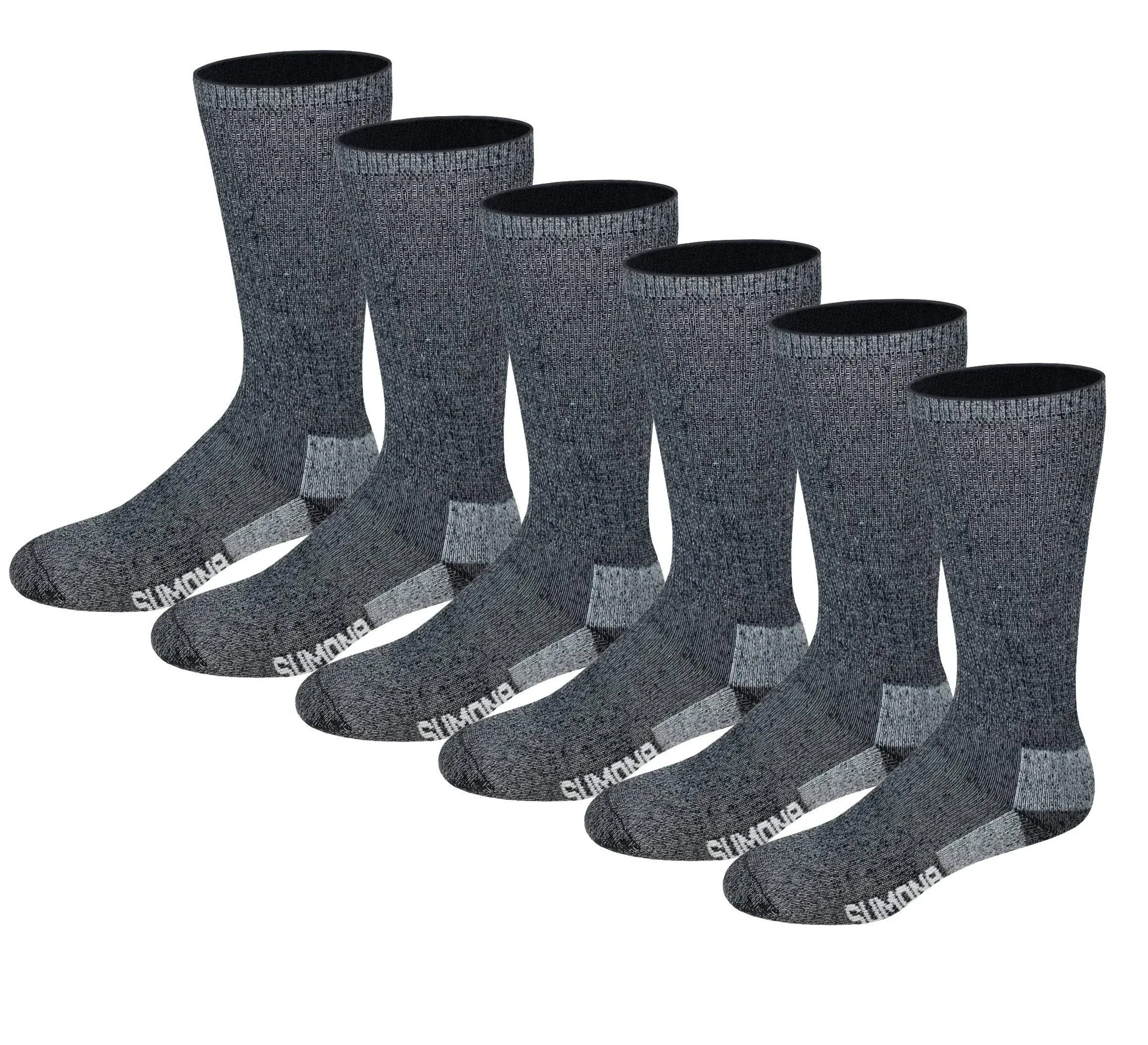 Wool Boot Socks | 75% Merino Wool | Women Men (6 pairs)