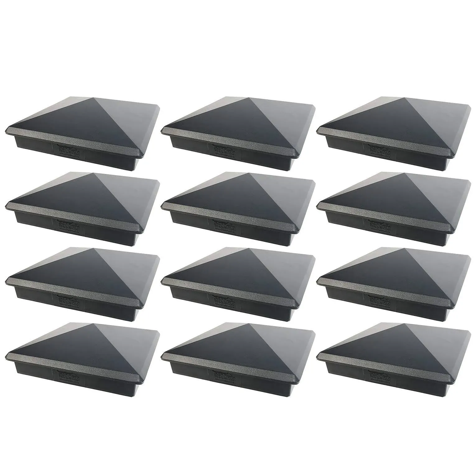 Decorex Hardware 5 x Heavy Duty Aluminium Pyramid Post Cap for True Actual Wood Posts Black 12 Pack Works Only with Actual Will Not Work 6 at MechanicSurplus.com