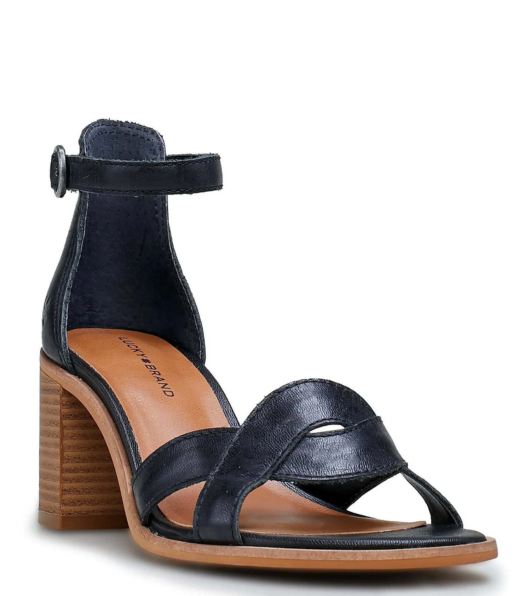 Lucky Brand Women's Sarwa Ankle Strap Heeled Sandal