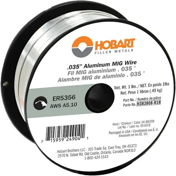 Hobart H381808-R18 1-Pound ER4043 Aluminum Welding Wire, 0.035-Inch