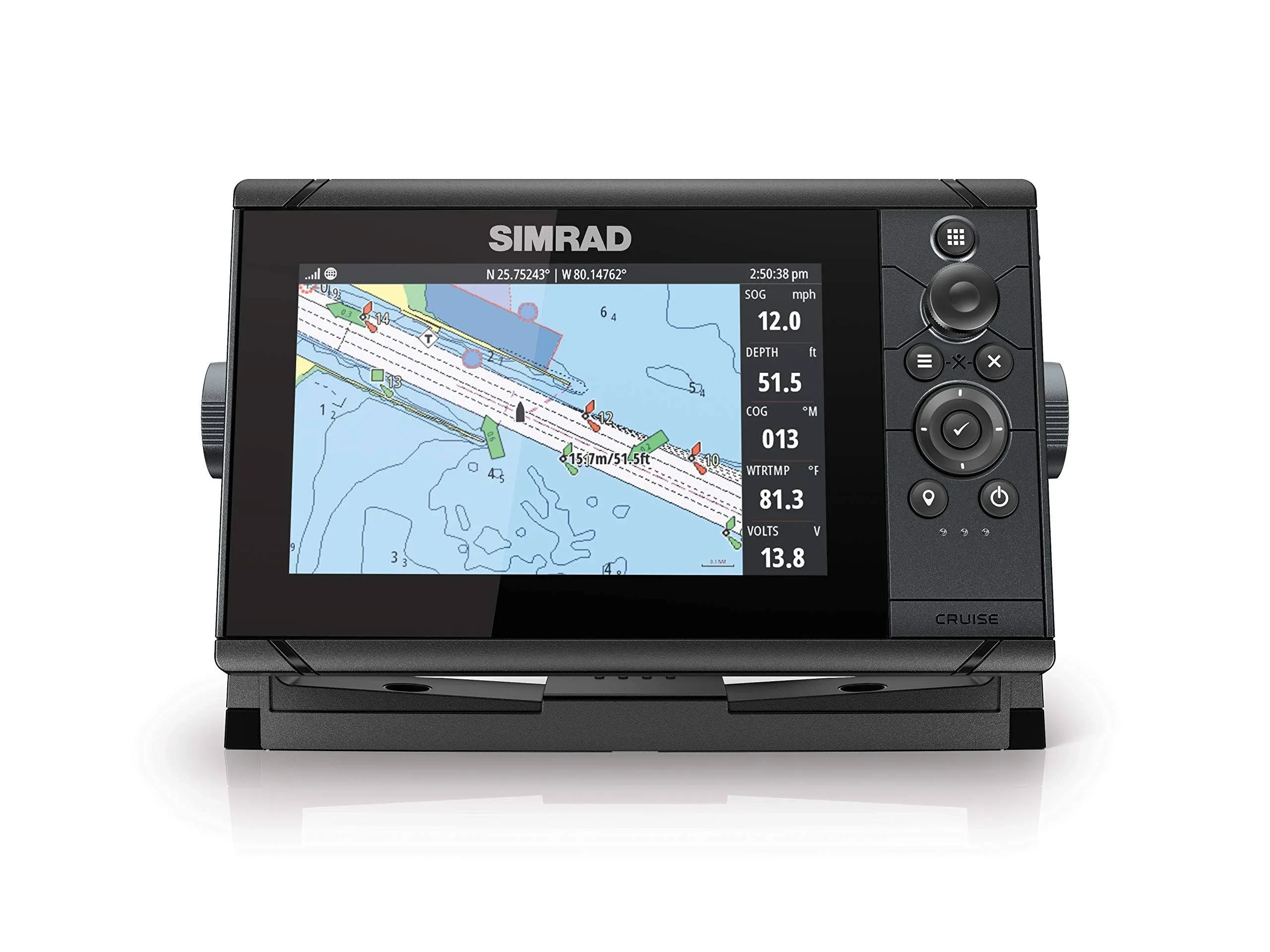 Simrad Cruise 9-9-inch GPS Chartplotter with 83/200 Transducer, Preloaded C-MAP US Coastal Maps