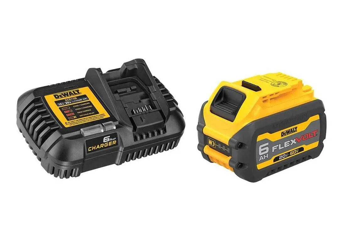 DEWALT FLEXVOLT 20V/60V MAX Battery and Charger Starter Kit, Lithium Ion (DCB606C)