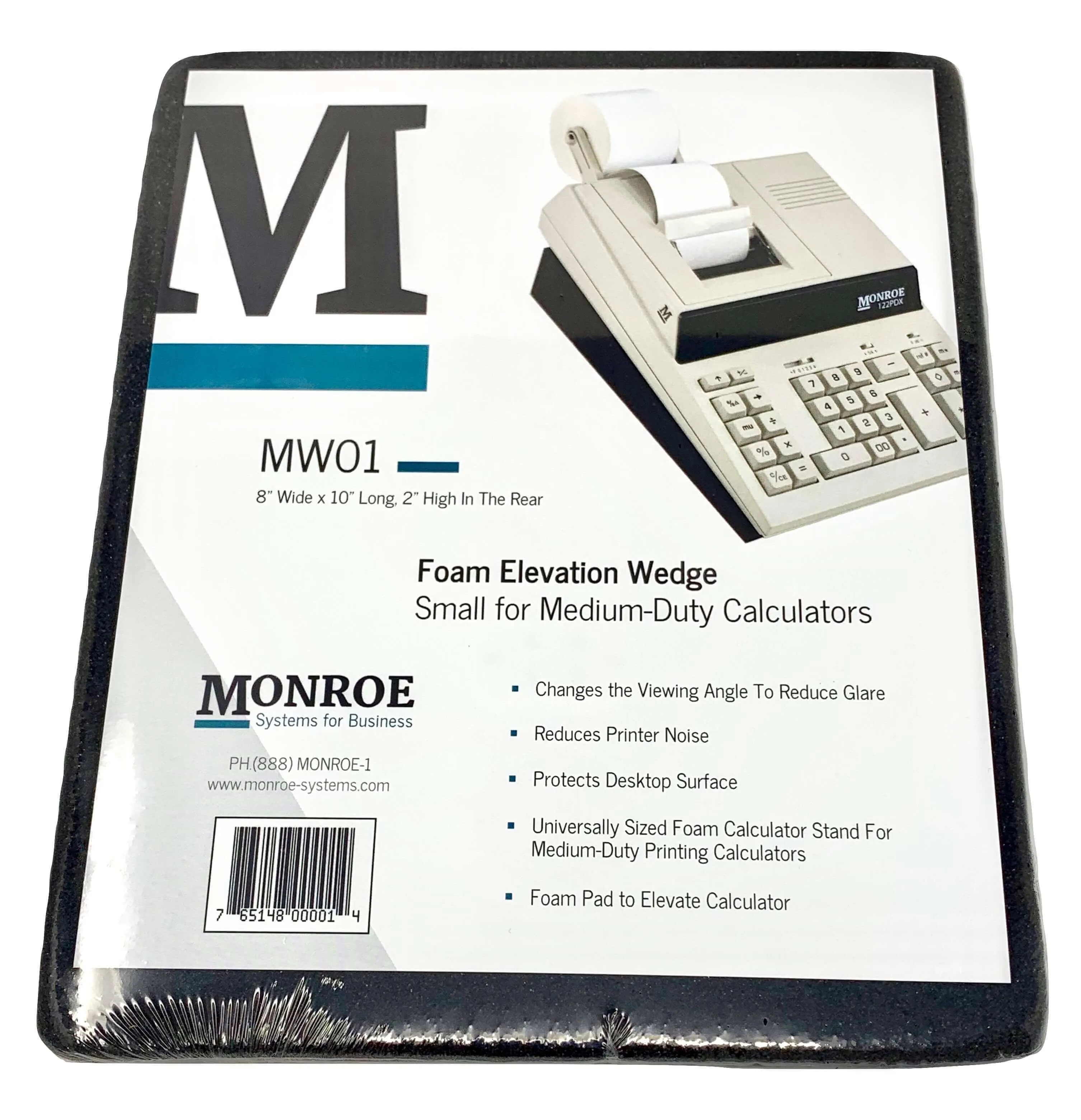 Foam Elevation Wedge Small for Medium-Duty Calculators, Genuine Monroe MW01