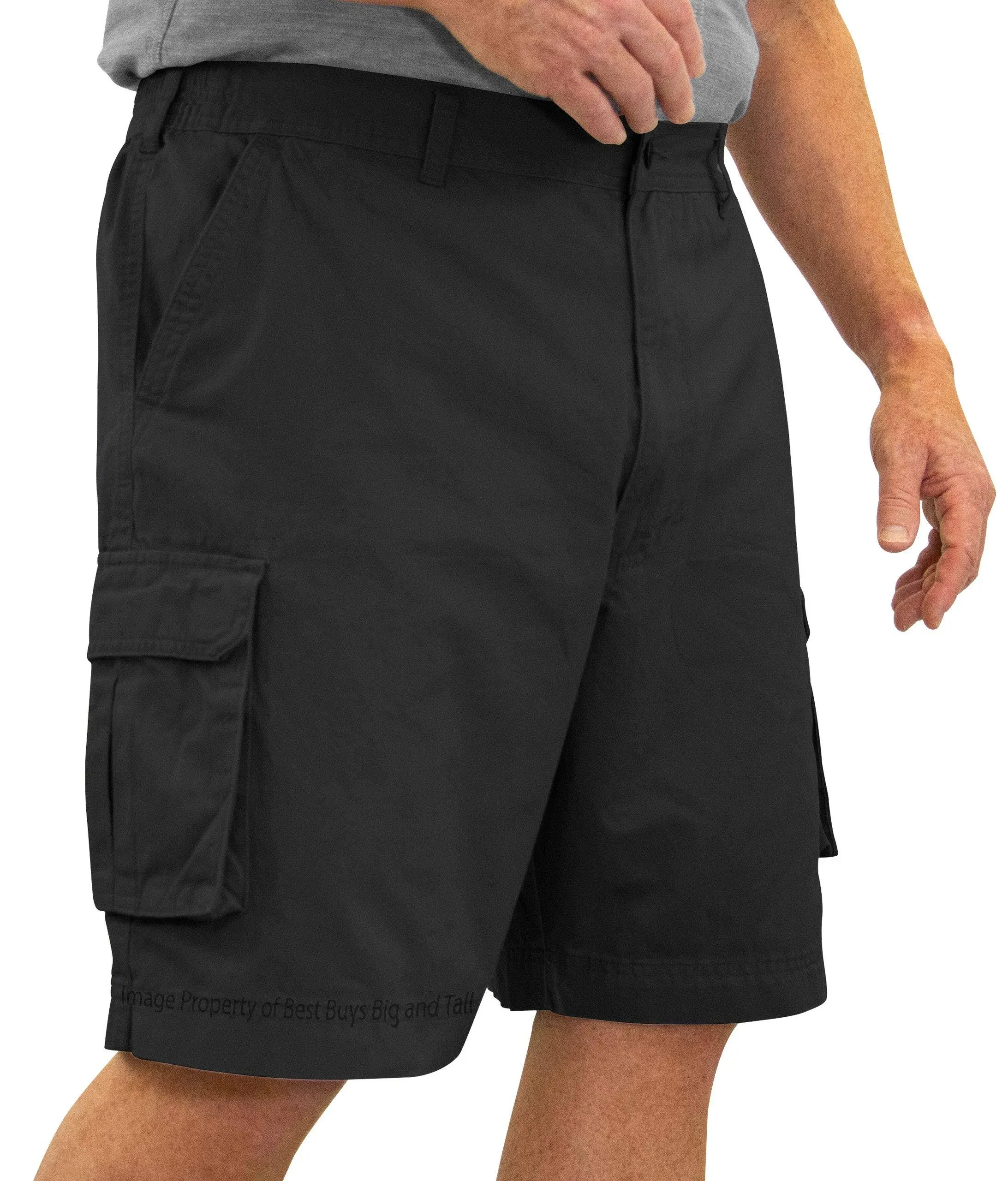 Rocxl Men's Big & Tall Expandable Waist Cargo Shorts