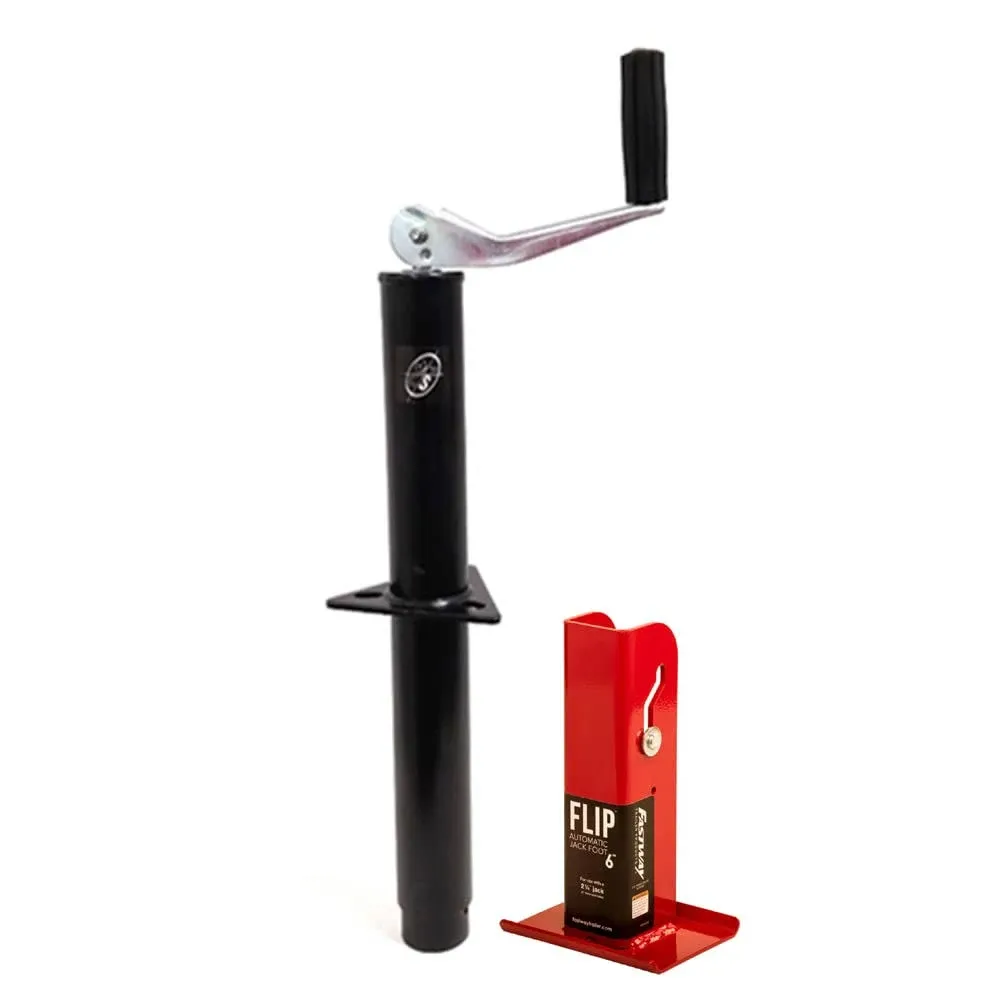 RAM Ram&#174; 5,000 lbs. A-Frame Trailer Jack w 6&quot; Fastway Flip Foot - TJA-5000-B-FLIP6