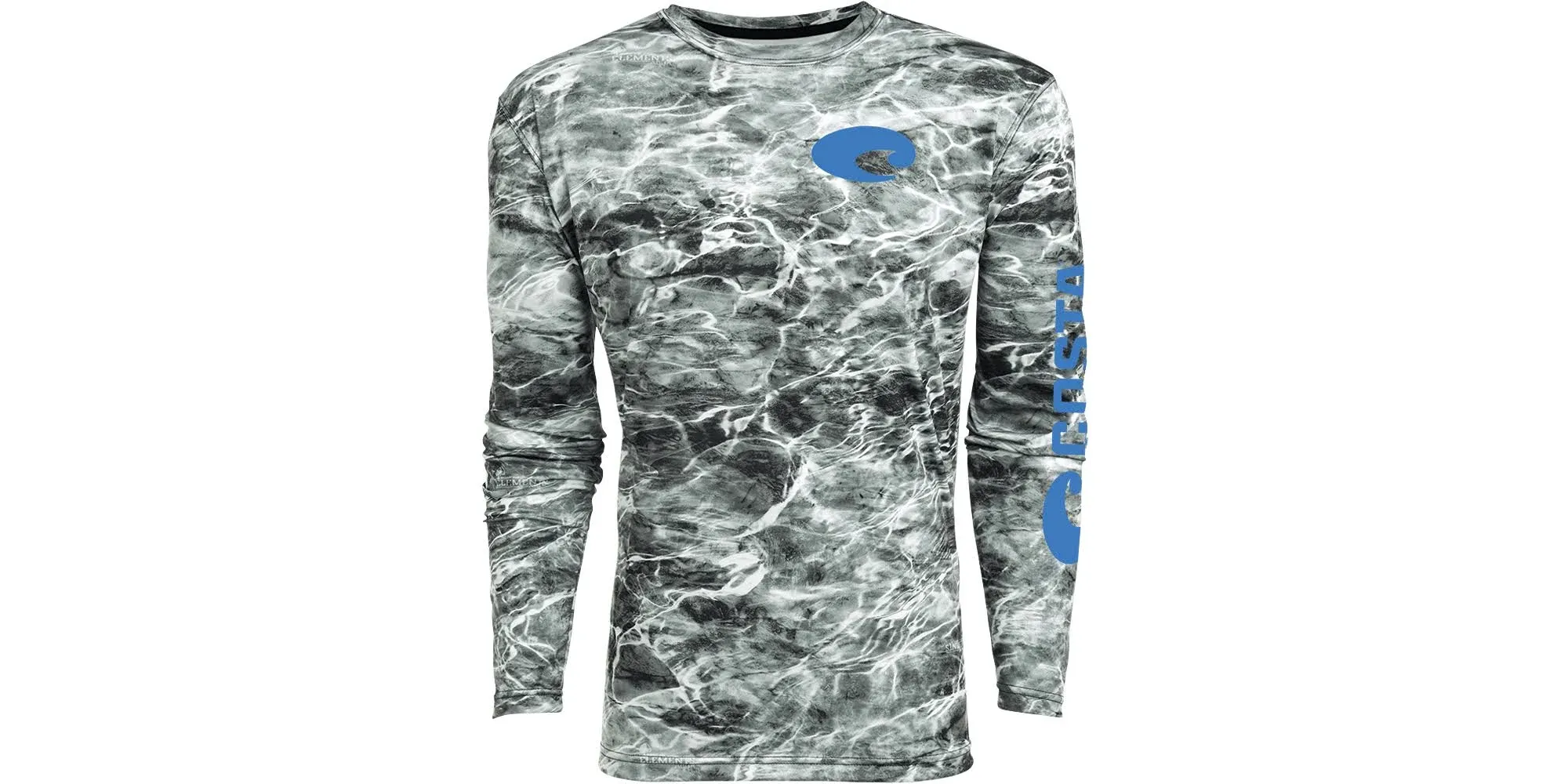 Costa Del Mar Men's Tech Mossy Oak Elements Camo Long Sleeve