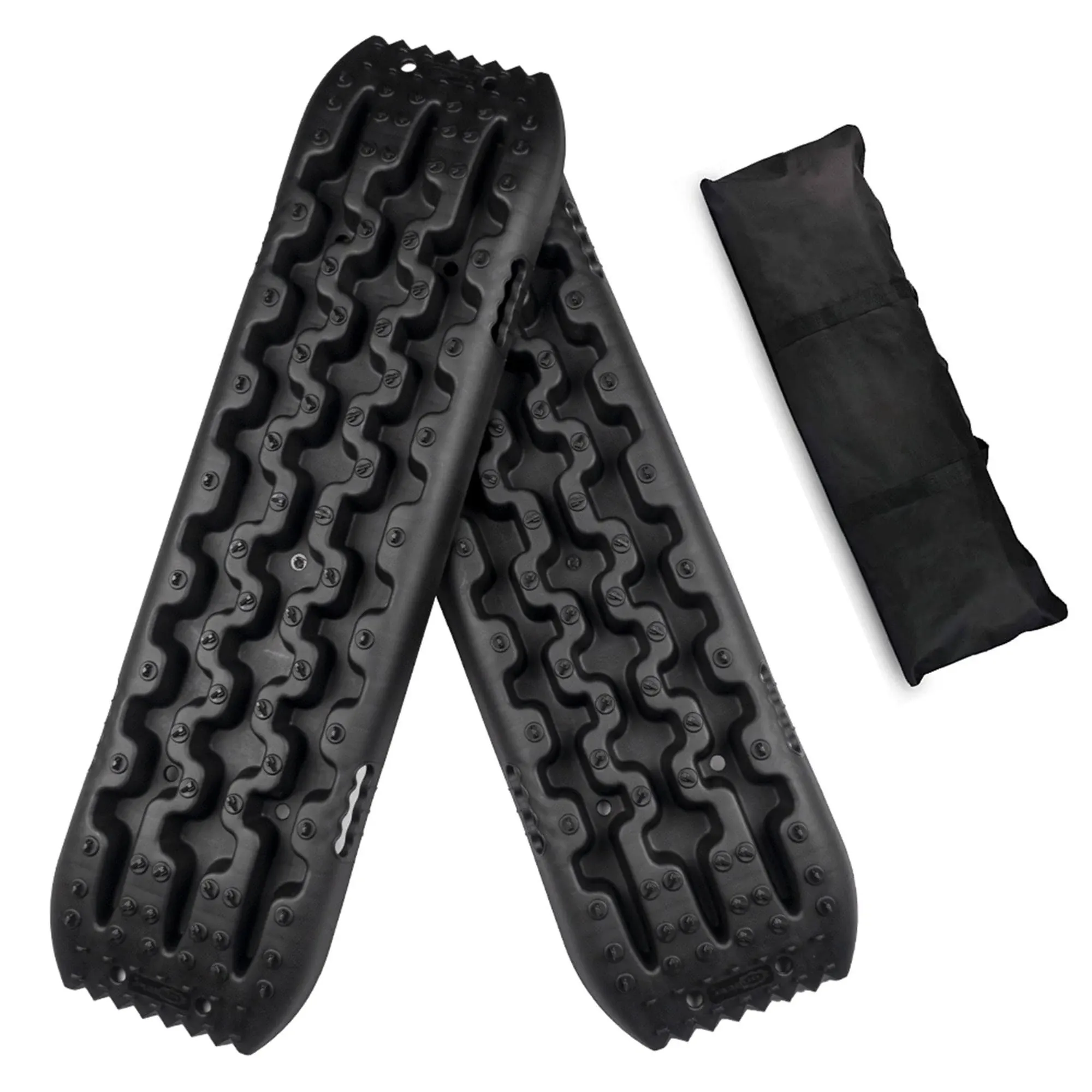 RUGCEL Winch Quick Recovery Emergency 4 Wheel Drive Tire Traction Boards, Black