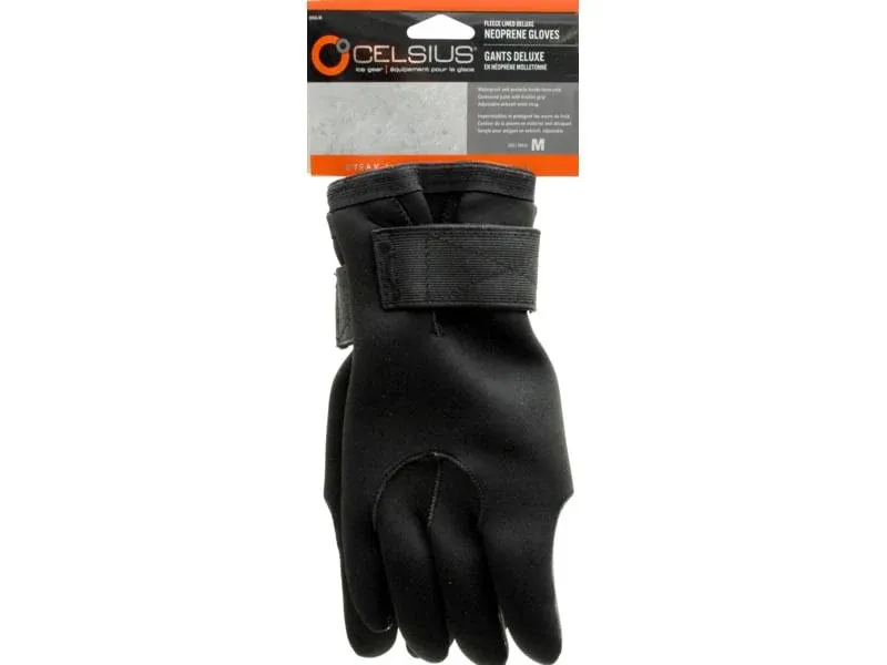 Celsius Deluxe Neoprene/Fleec<wbr/>e DNG-L Fishing Gloves Water Resistant/Larg<wbr/>e/Black