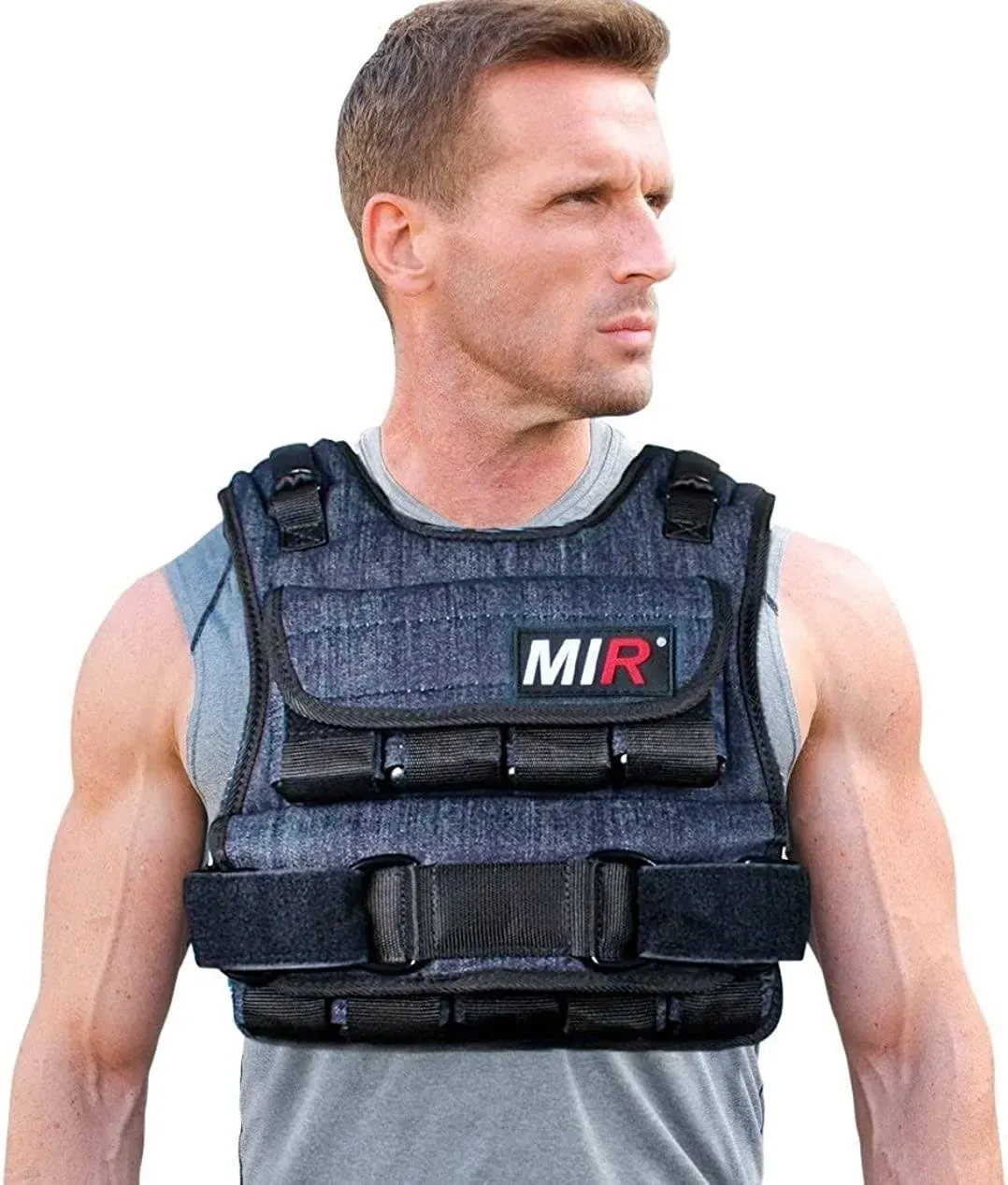 Mir Air Flow Weighted Vest with Zipper Option 20lbs - 60lbs (60lbs, Standard)