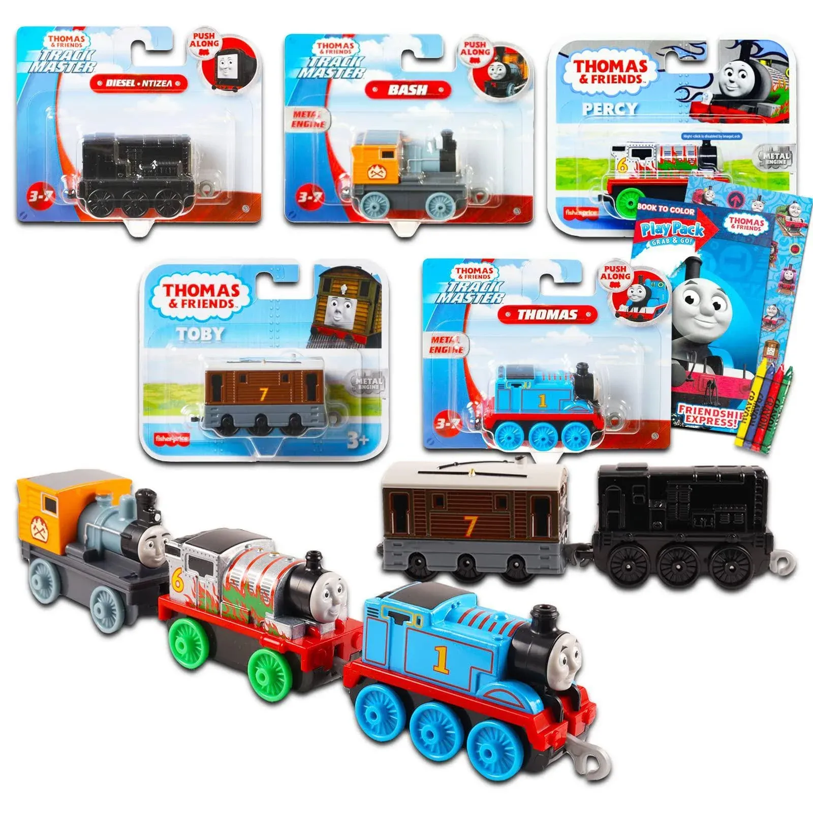 Thomas The Train and Friends Trains Set - 5 PC Bundle Featuring Thomas, Diesel ...