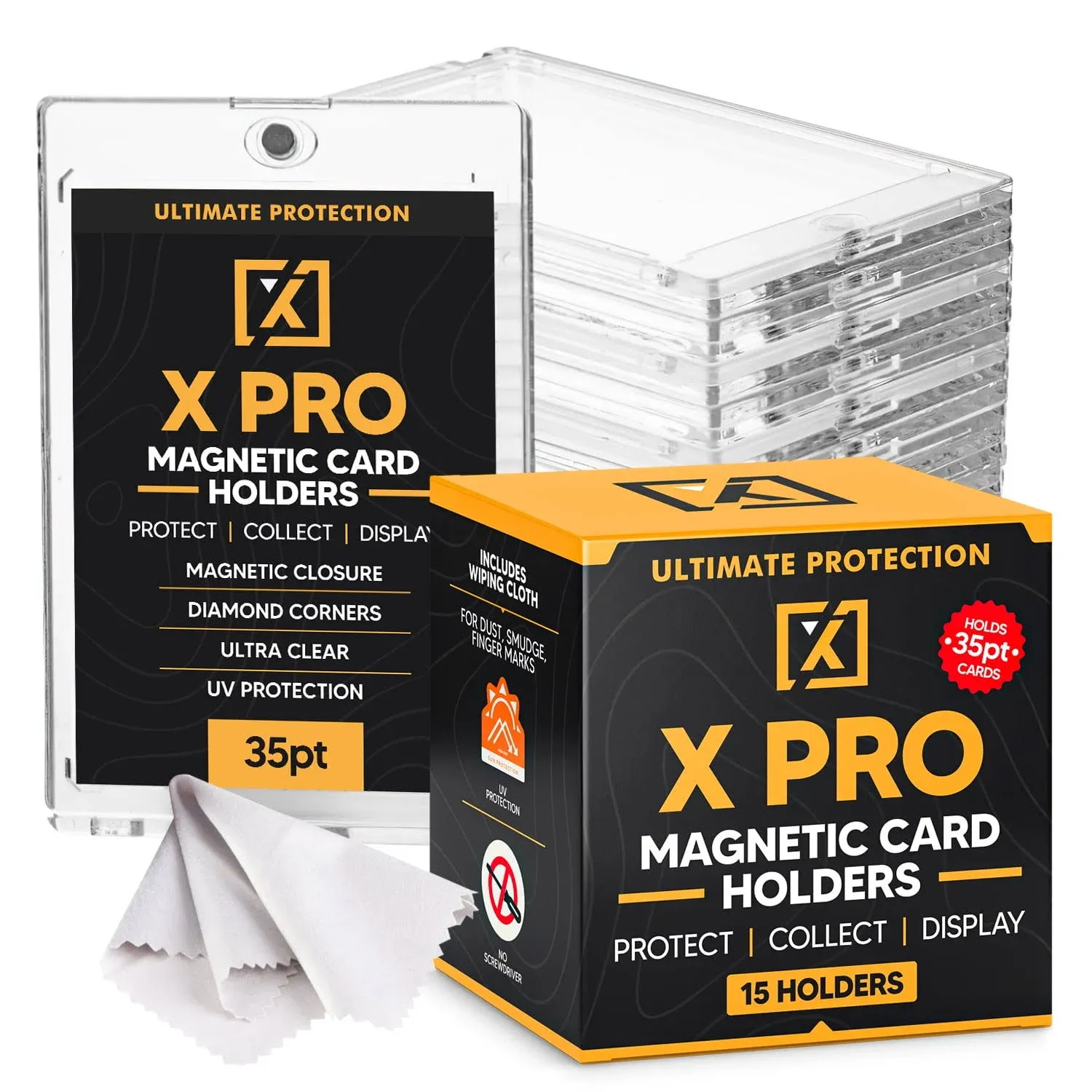 x Pro 35pt Magnetic Card Holder [15/25 Pack] - One Touch Card Holder | Trading ...