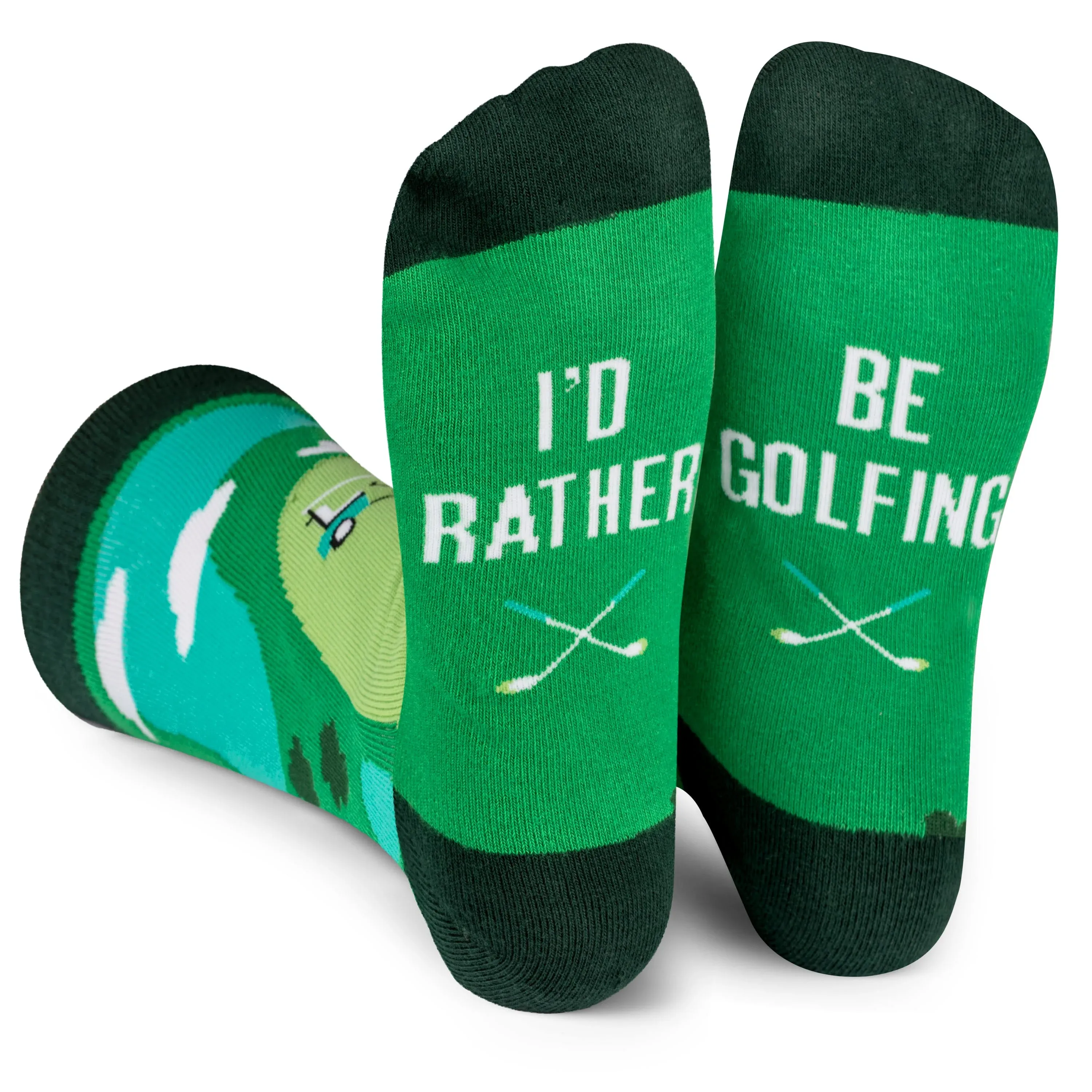 I'D Rather Be - Funny Novelty Socks Stocking Stuffer Gift for Men and 