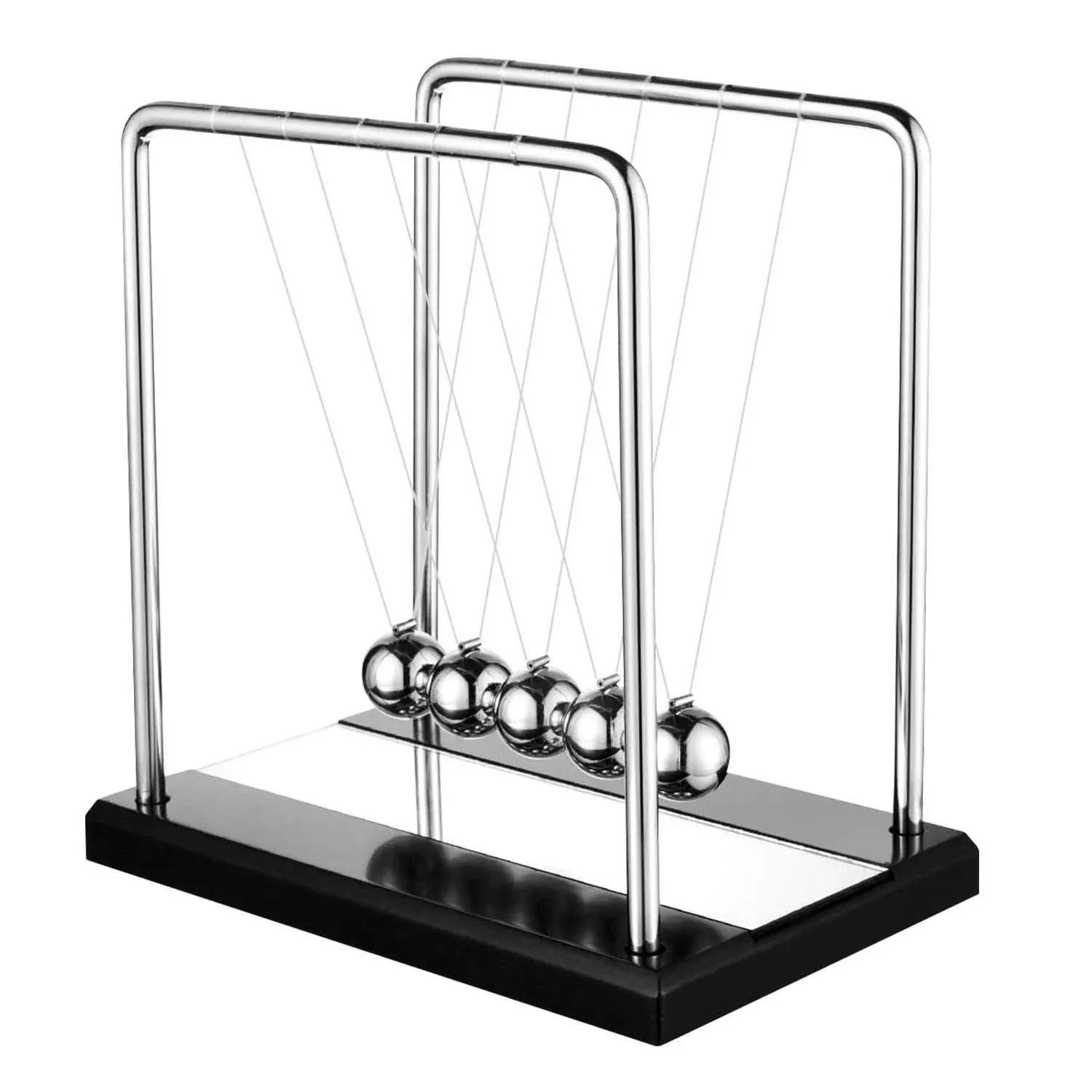 Dotsog Oversized Newton's Cradle, Desk Table Decor Metal Pendulum Ball Newton ...