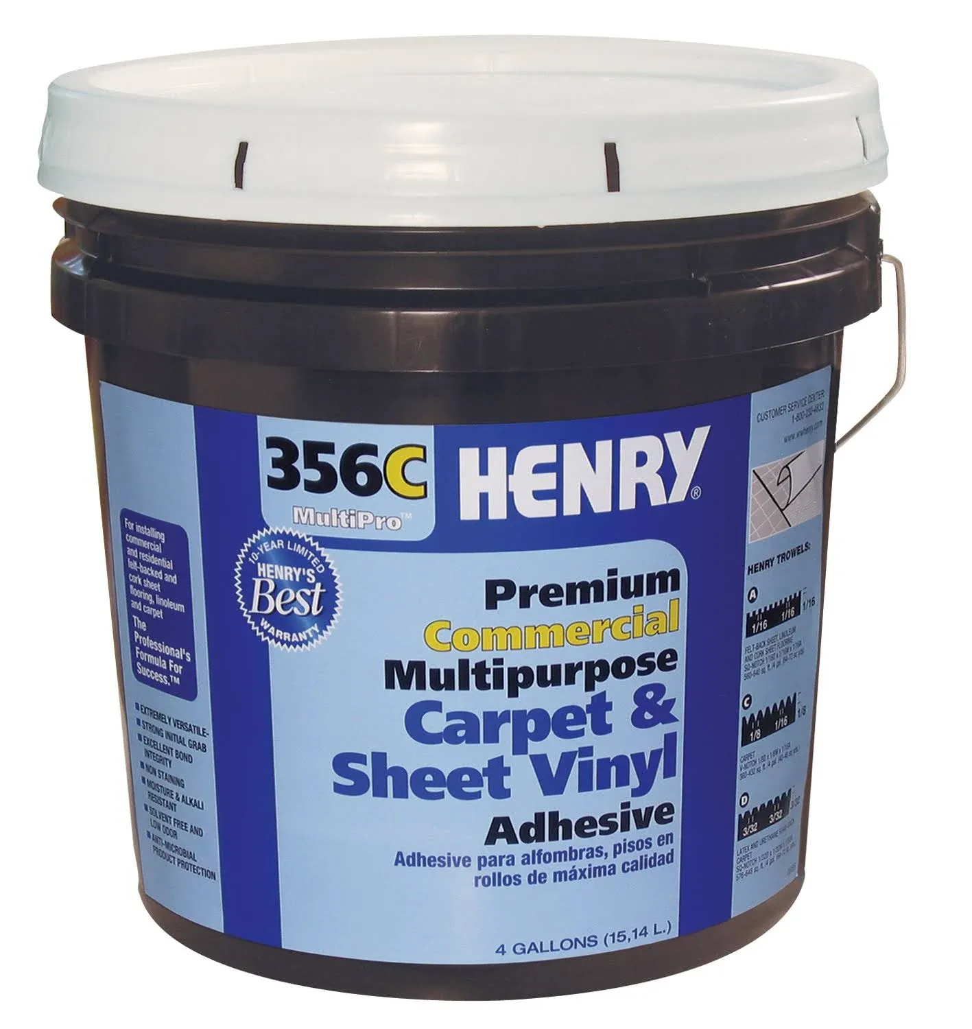 Henry 356C MultiPro Commercial Multipurpose Adhesive, 4 Gal. Pail