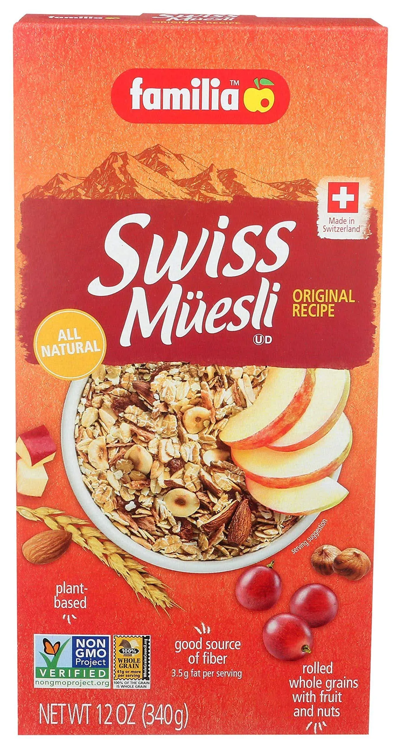 Familia Swiss Muesli Cereal 12oz | Original Recipe Familia Muesli (12 Ounce-Pack of 1)