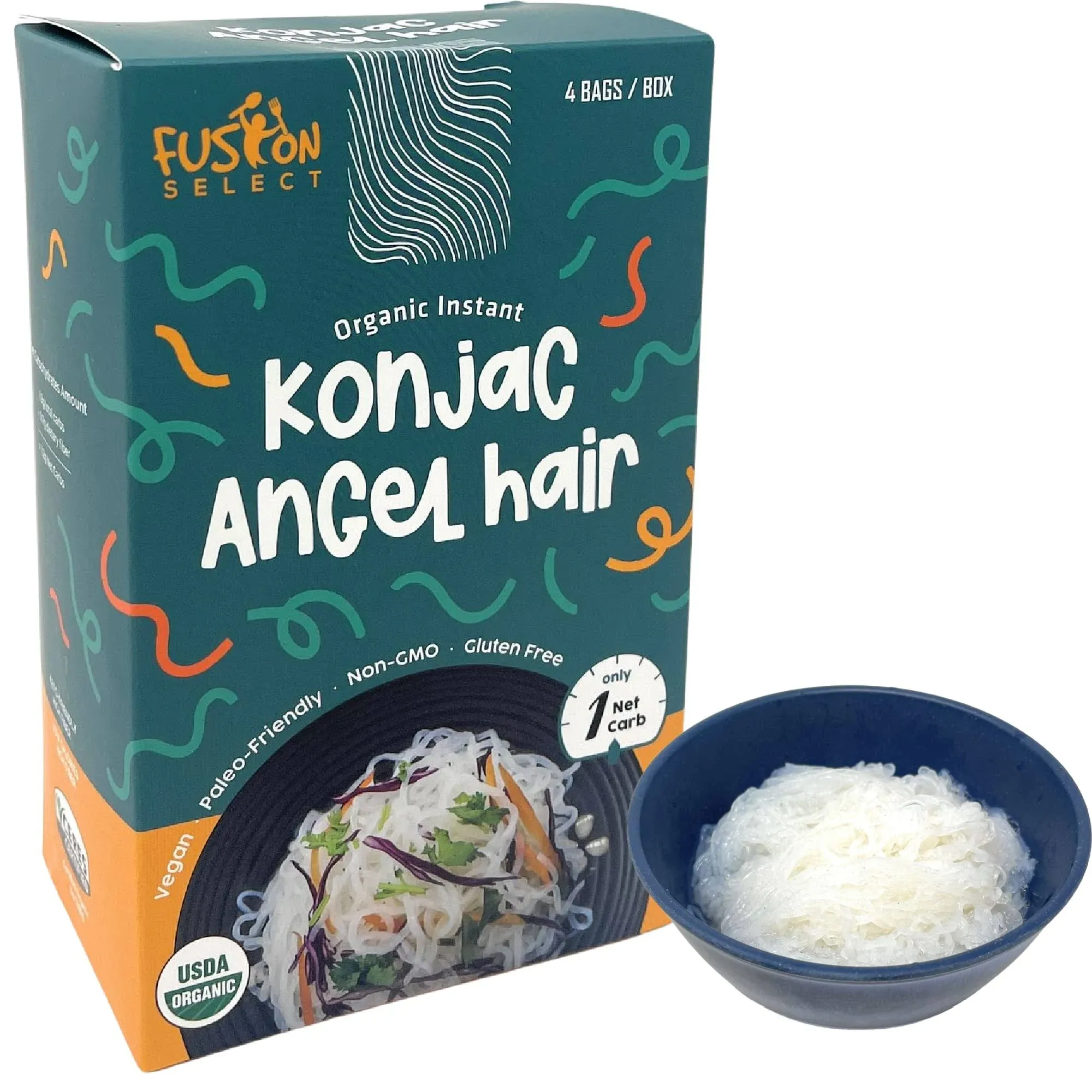 Fusion Select Konjac Noodles Shirataki Angel Hair Plant-Based Substitute