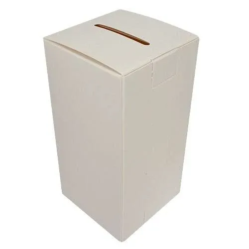 Donation Blank Cardboard Box Can w/ Coin Slot