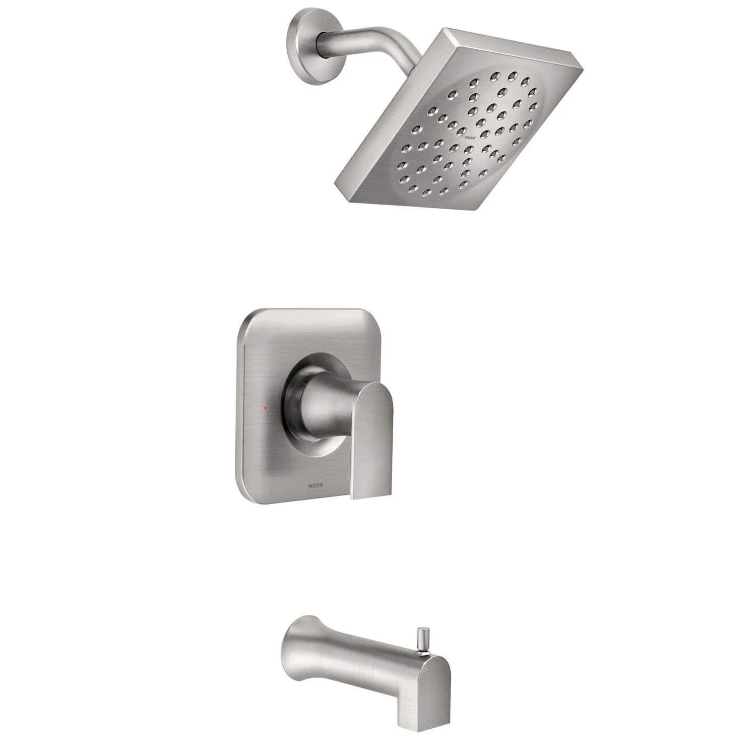 Moen Genta 1-Handle Brushed Nickel Tub and Shower Faucet 82760SRN