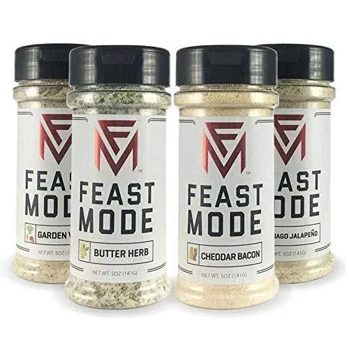 Full Body 4 Pack Blends - Feast Mode Flavors - Low Sodium , No MSG , Gluten Free , All Natural , Meal Prep Seasoning