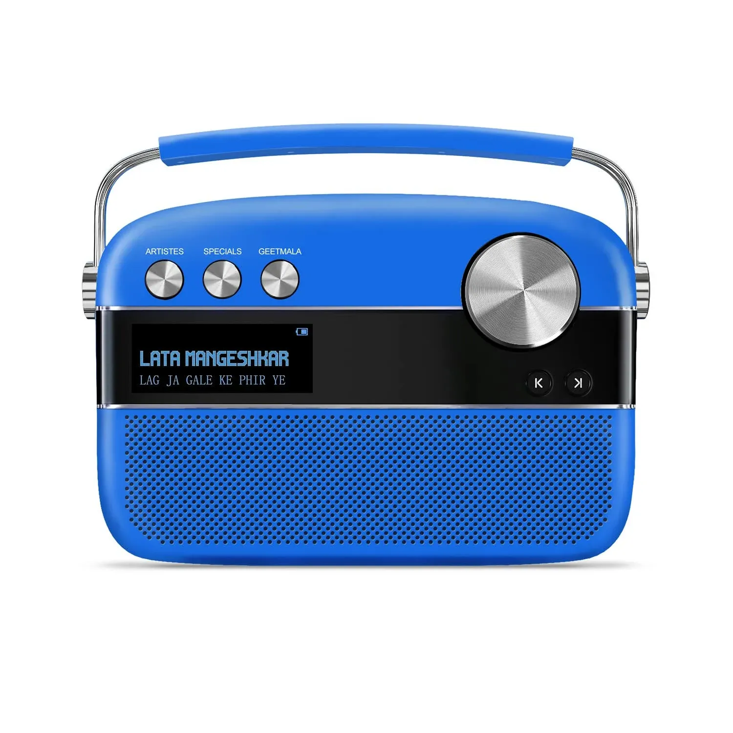 Saregama Carvaan Premium (Pop Color Range) Hindi - Portable Music Player with 5000 Preloaded Songs, FM/BT/AUX (Cobalt Blue)