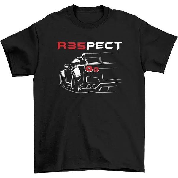 R35PECT GTR T-Shirt Black S-3XL JDM Boost Nissan Nismo Decal Sticker Turbo Race