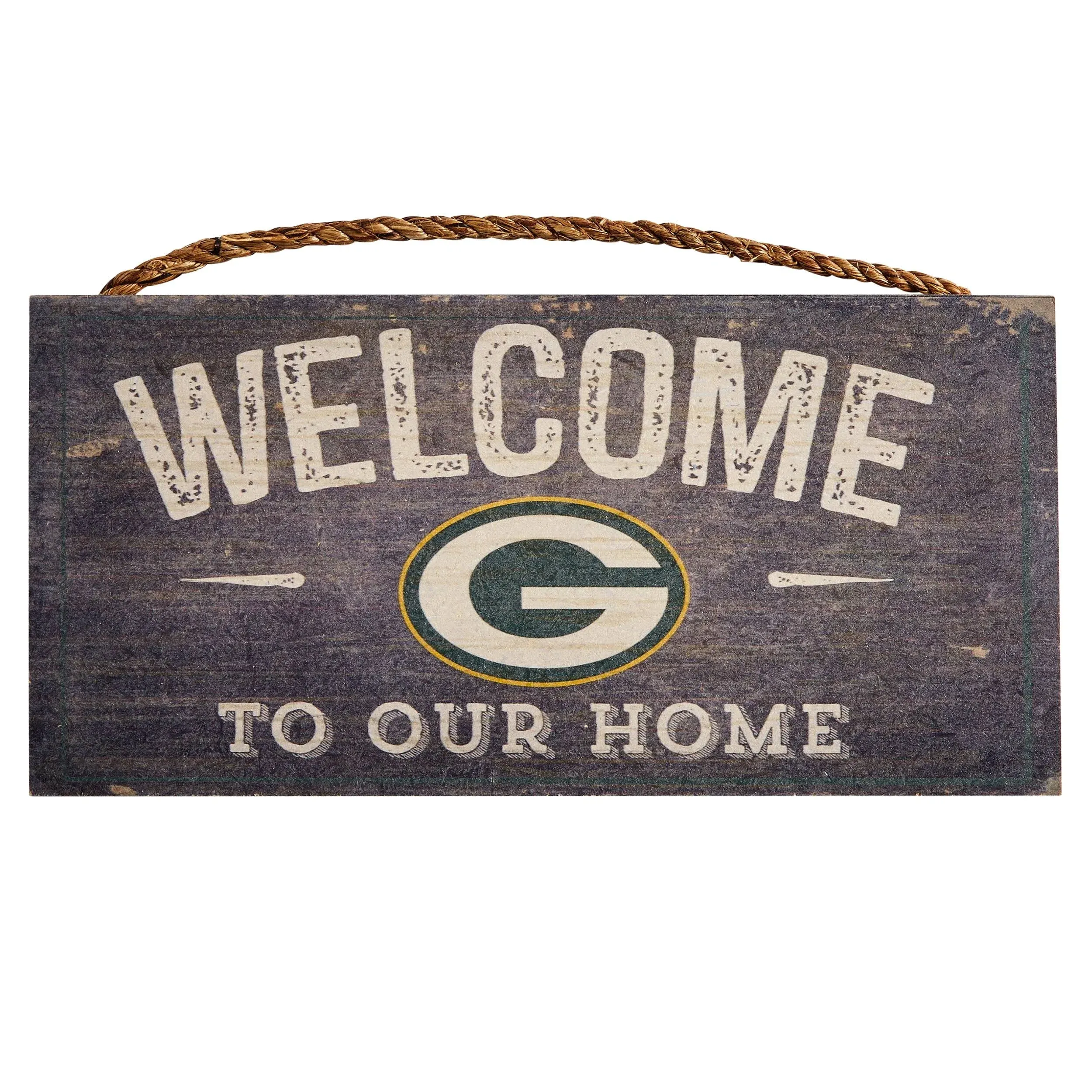 Green Bay Packers - Welcome Distressed Sign