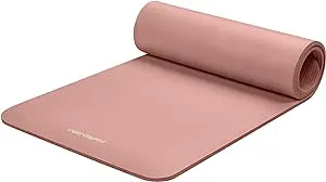 Retrospec Solana Yoga Mat 1/2" Thick w/Nylon Strap for Men & Women - Non Slip Excercise Mat for Yoga, Pilates, Stretching, Floor & Fitness Workouts