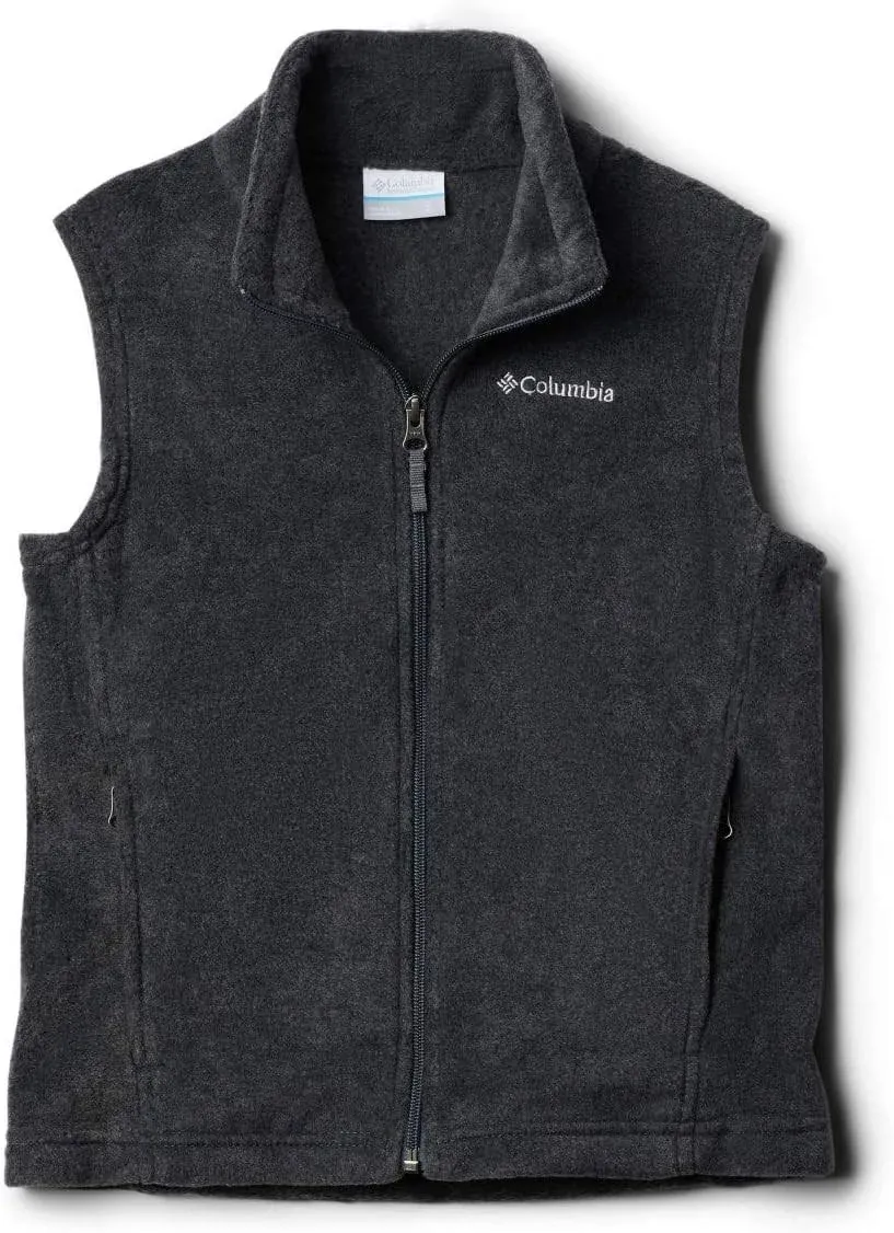 Columbia Boys' Steens Mountain Fleece Vest Charcoal Heather Xxs