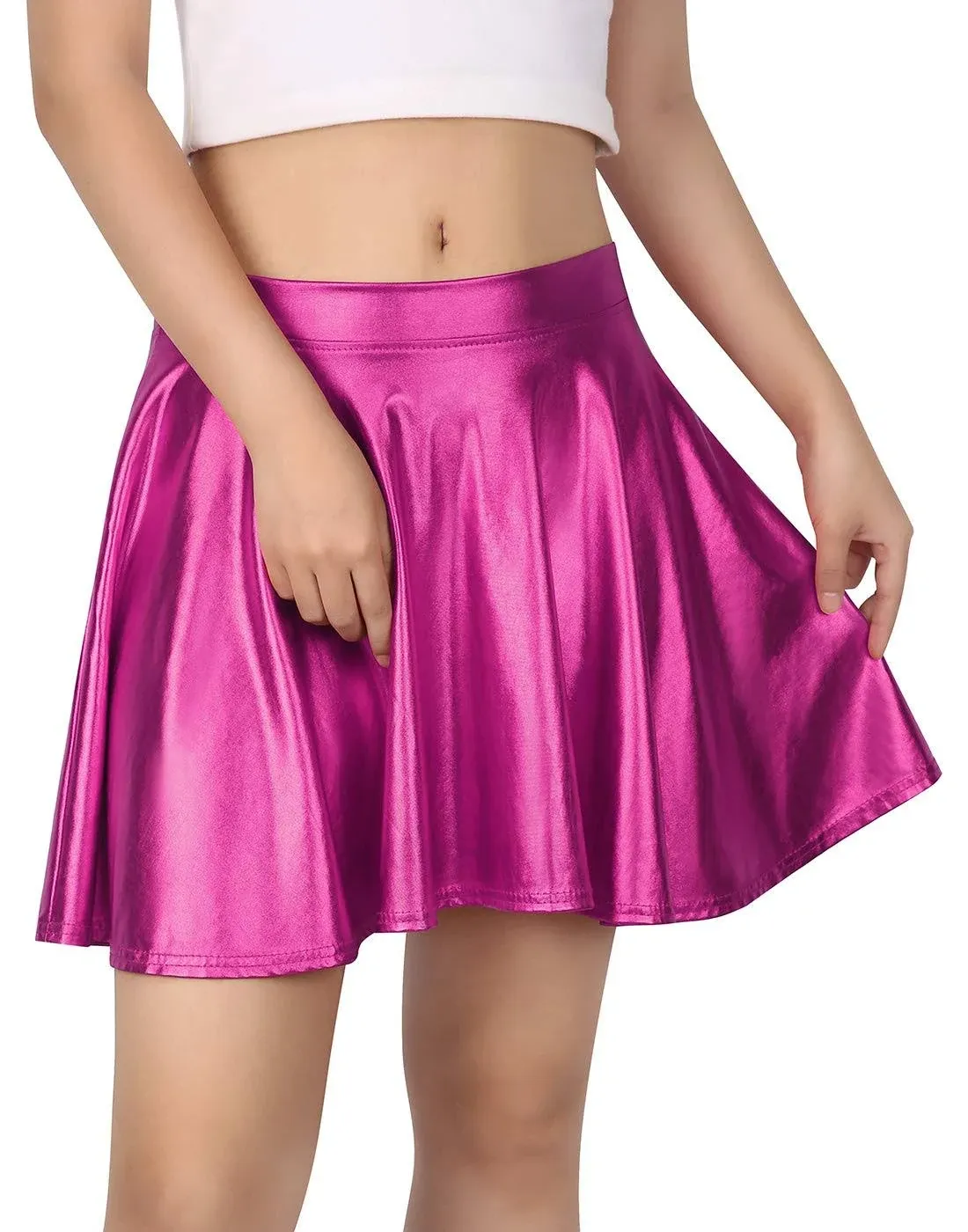 Women's Flared Pleated A-Line Skater Skirt