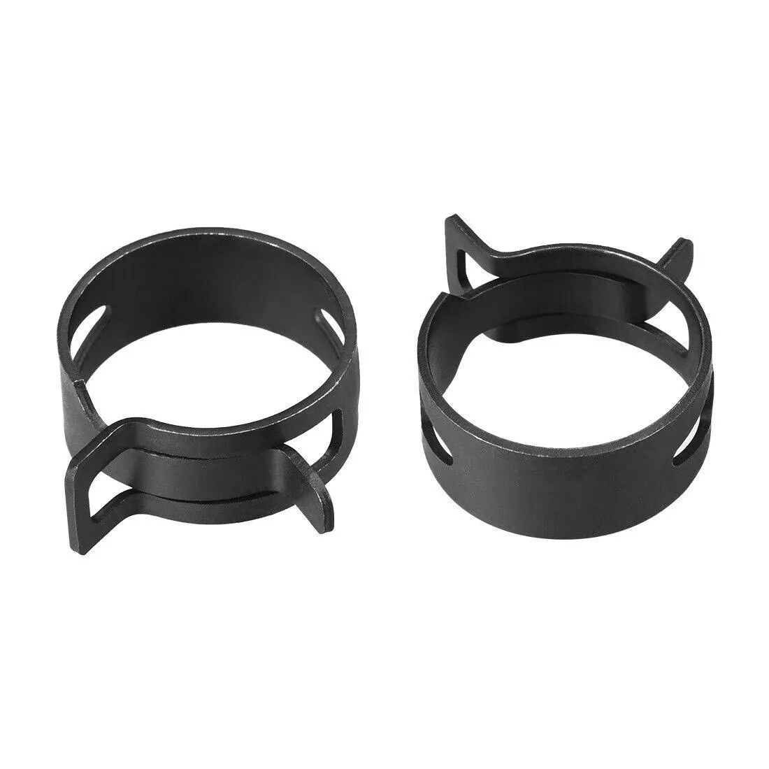 Uxcell Steel Band Clamp 32mm for Fuel Line Silicone Hose Tube Spring Clips Clamp Black Manganese Steel 10pcs