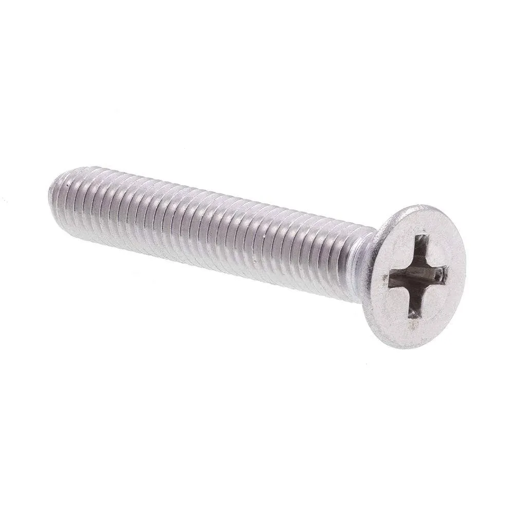 Machine Screw, Flat Head, Phillip Drive #10-32 X 1-1/4in Grade 18-8 Stainless Steel 25PK