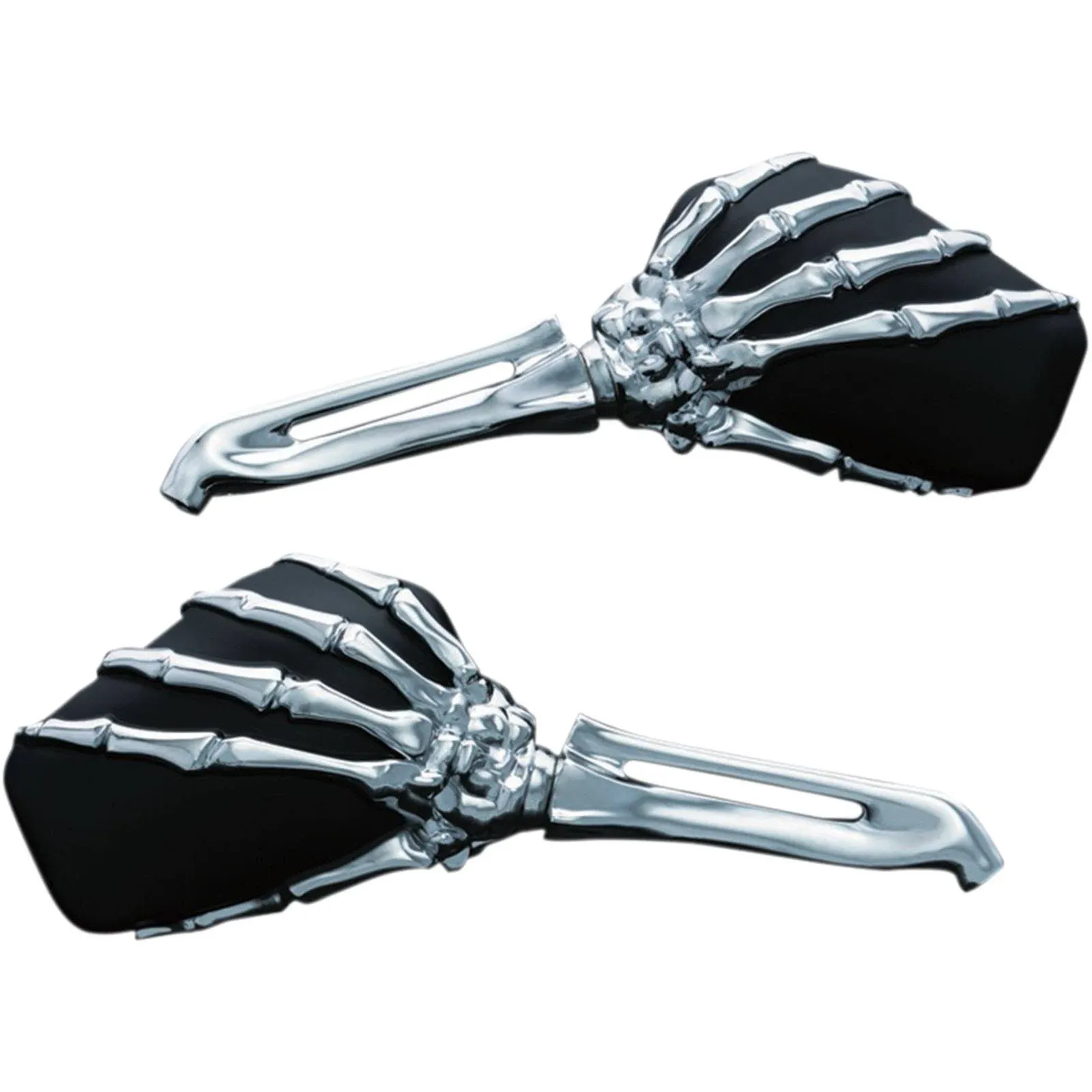 Kuryakyn Skeleton Hand Mirrors Chrome/Black 1759