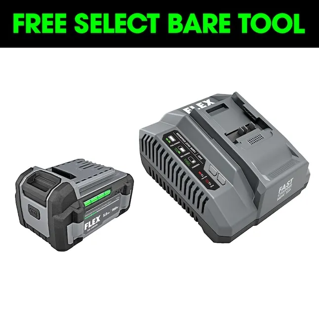 FLEX 24-V 5 Amp-Hour; Lithium-ion Power Tool Battery and Charger (Charger Included) Lowes.com