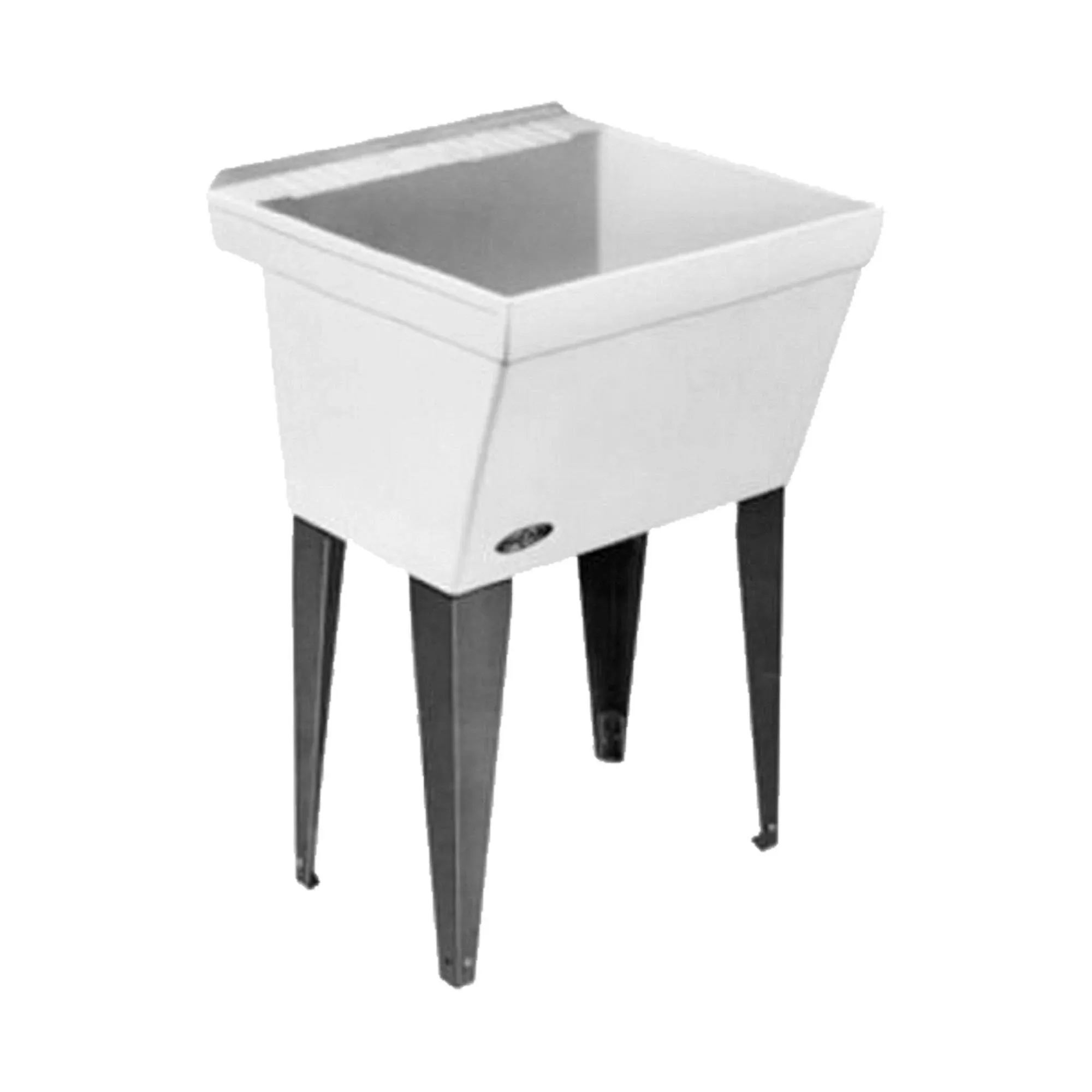 Mustee 17F Utilatub Laundry Tub 23.5 inch x 23 inch Floor Mount White