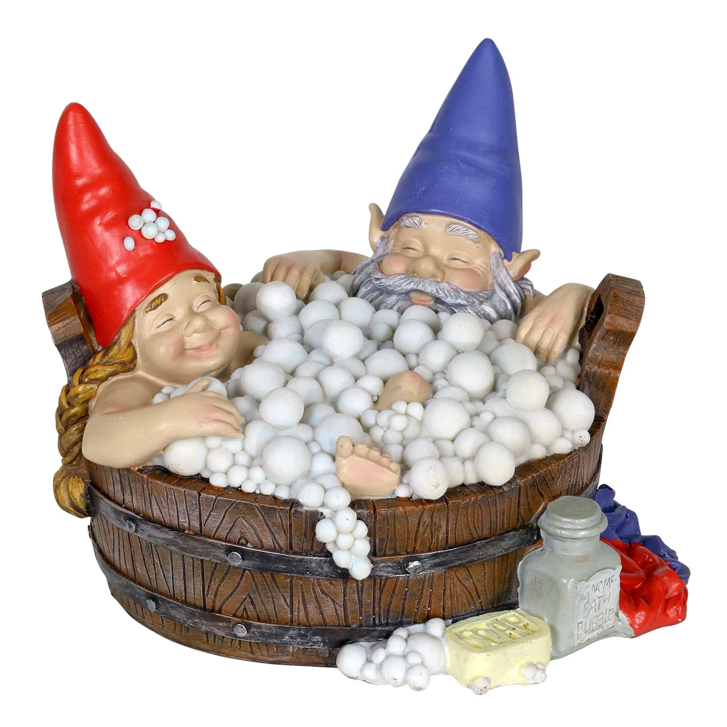 Exhart Solar Good Time Bubble Bath Gnomes