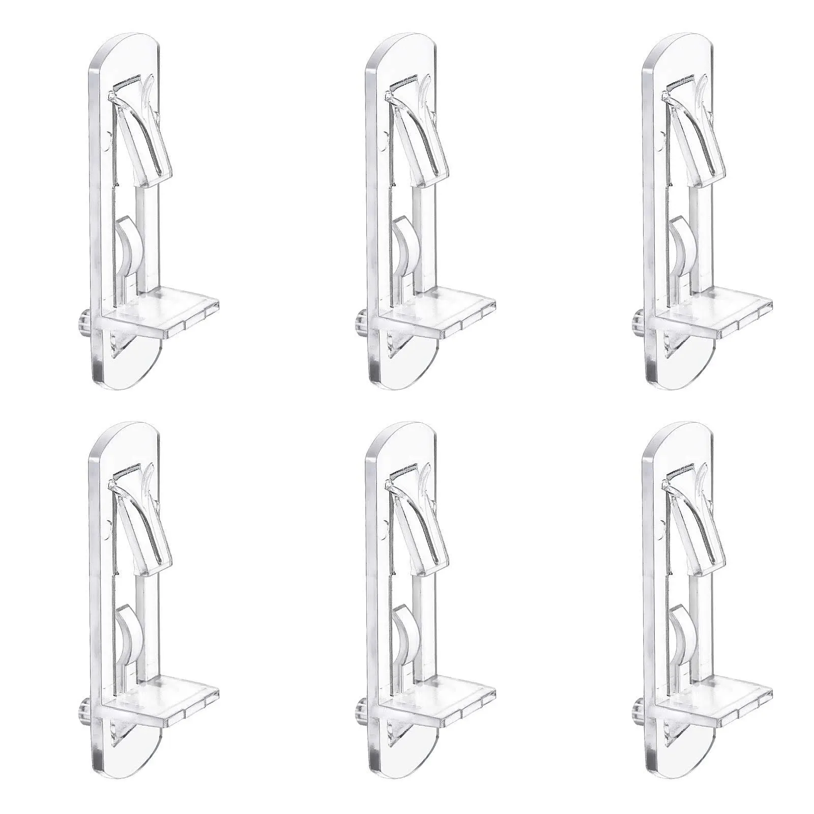 30 Pack Shelf Support Peg Clear Plastic Cabinet Shelf Pins Self-Locking Brack...