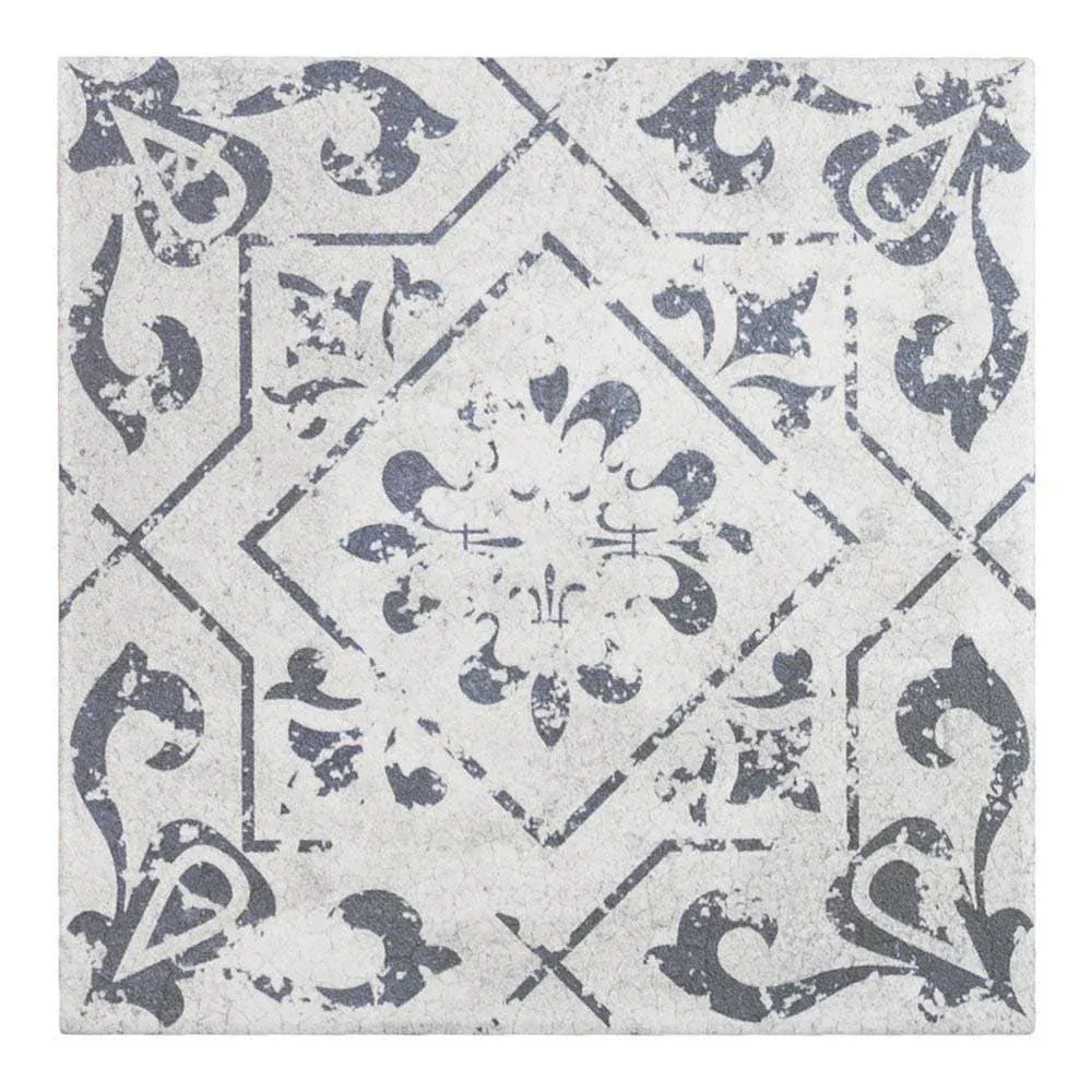 MTO0343 Modern Square Grey White Matte Distressed Porcelain Mosaic Tile