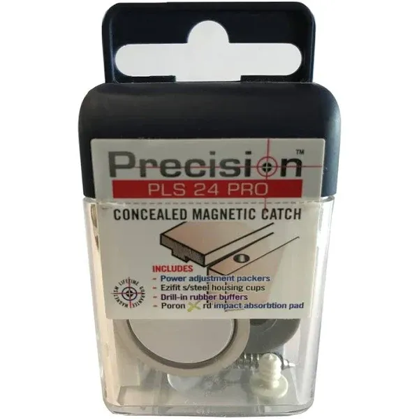 Precision Lock PLS24PRO 3-1/2&#034;L Steel Magnetic Latch - Black