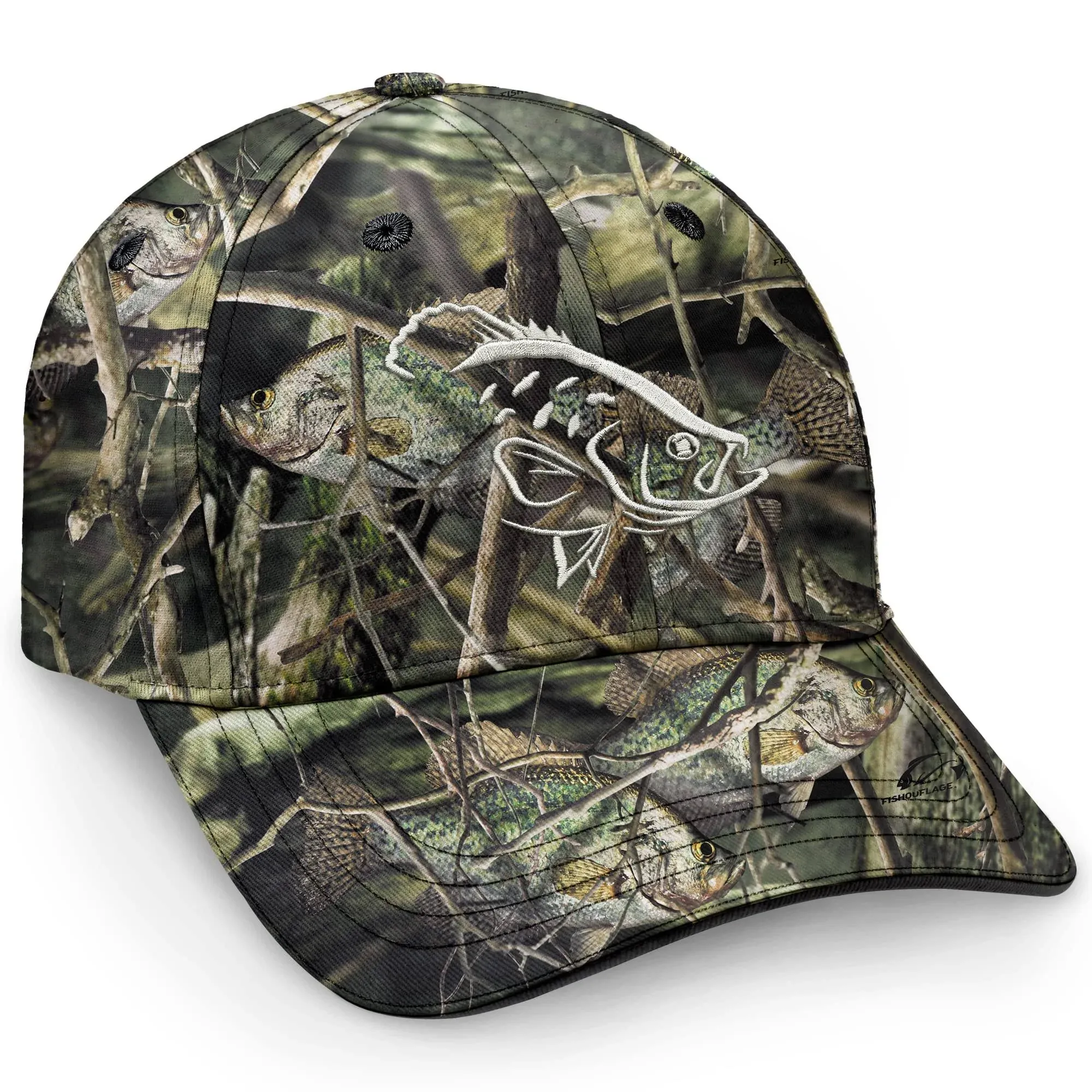 Fishouflage Camo Strike Cap- Crappie Fishing Hat (One Size), Men's