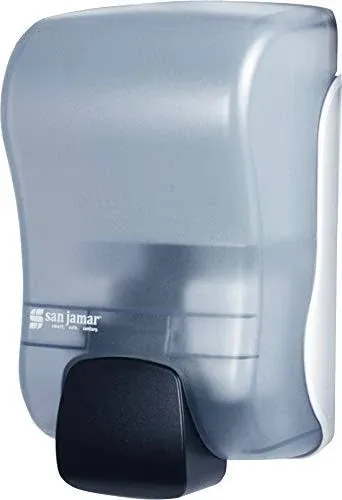 San Jamar Rely Plastic Manual Soap Dispenser, Hand Sanitizer Dispenser with Universal Compatibility for Home, Bathroom, Kitchen, Restooms, Restaurants, 900 Ml, Arctic Blue